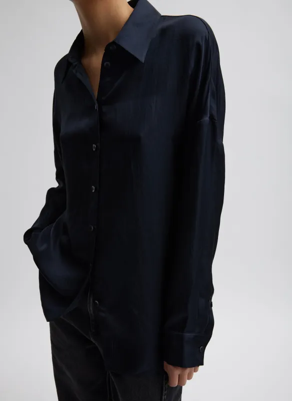 Spring Acetate Shirt With Cocoon Back made by Tibi