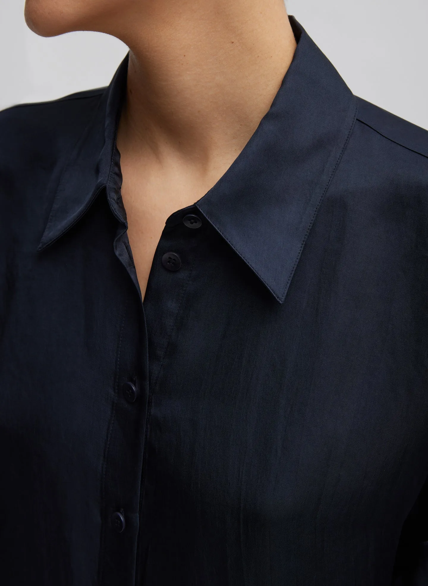 Spring Acetate Shirt With Cocoon Back sold by Tibi product image thumbnail 3