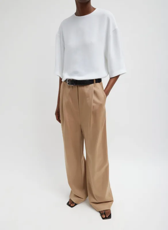 Silk Terry Pleated Pull On Pant sold by Tibi