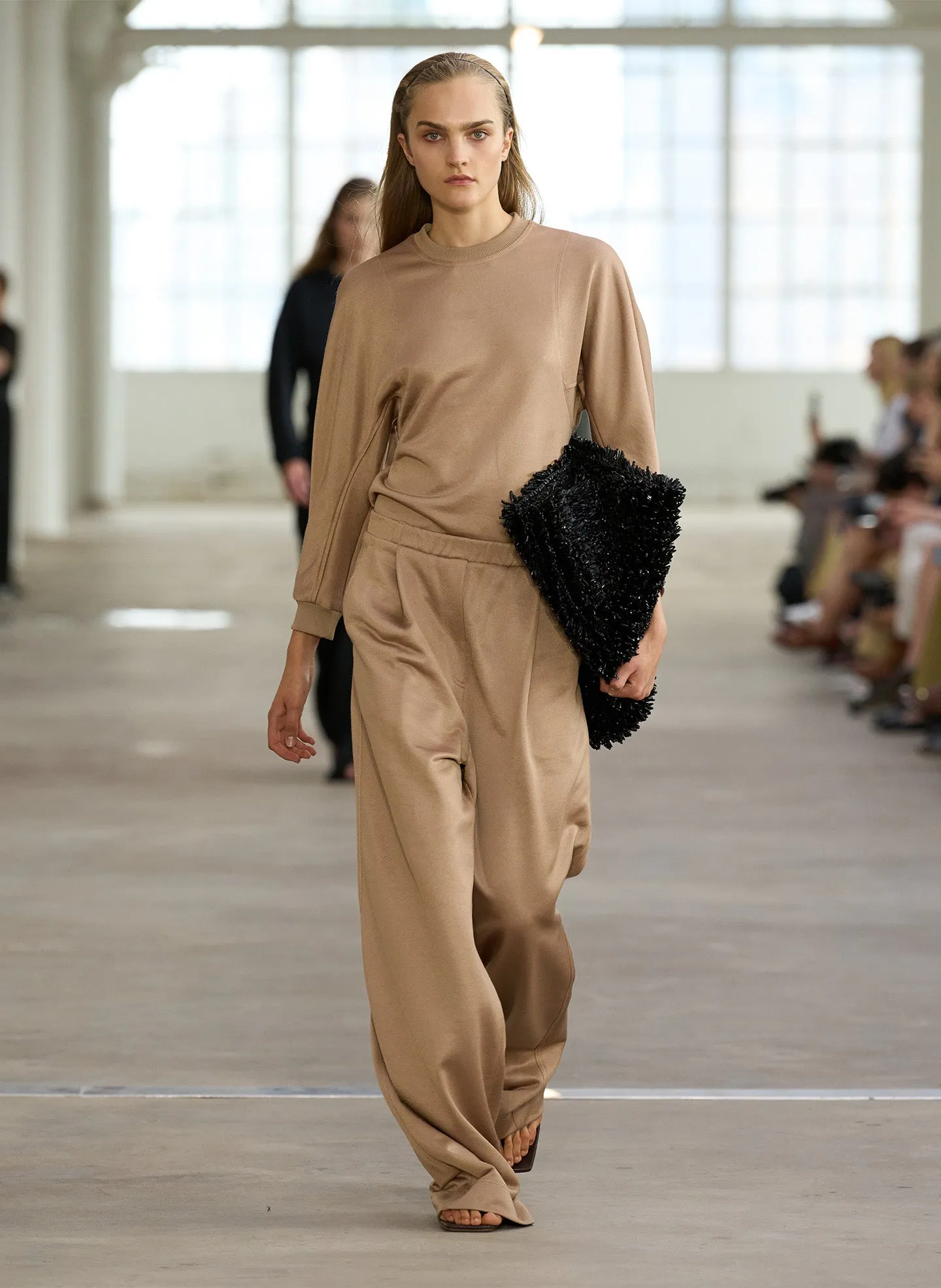Silk Terry Pleated Pull On Pant sold by Tibi product image thumbnail 2