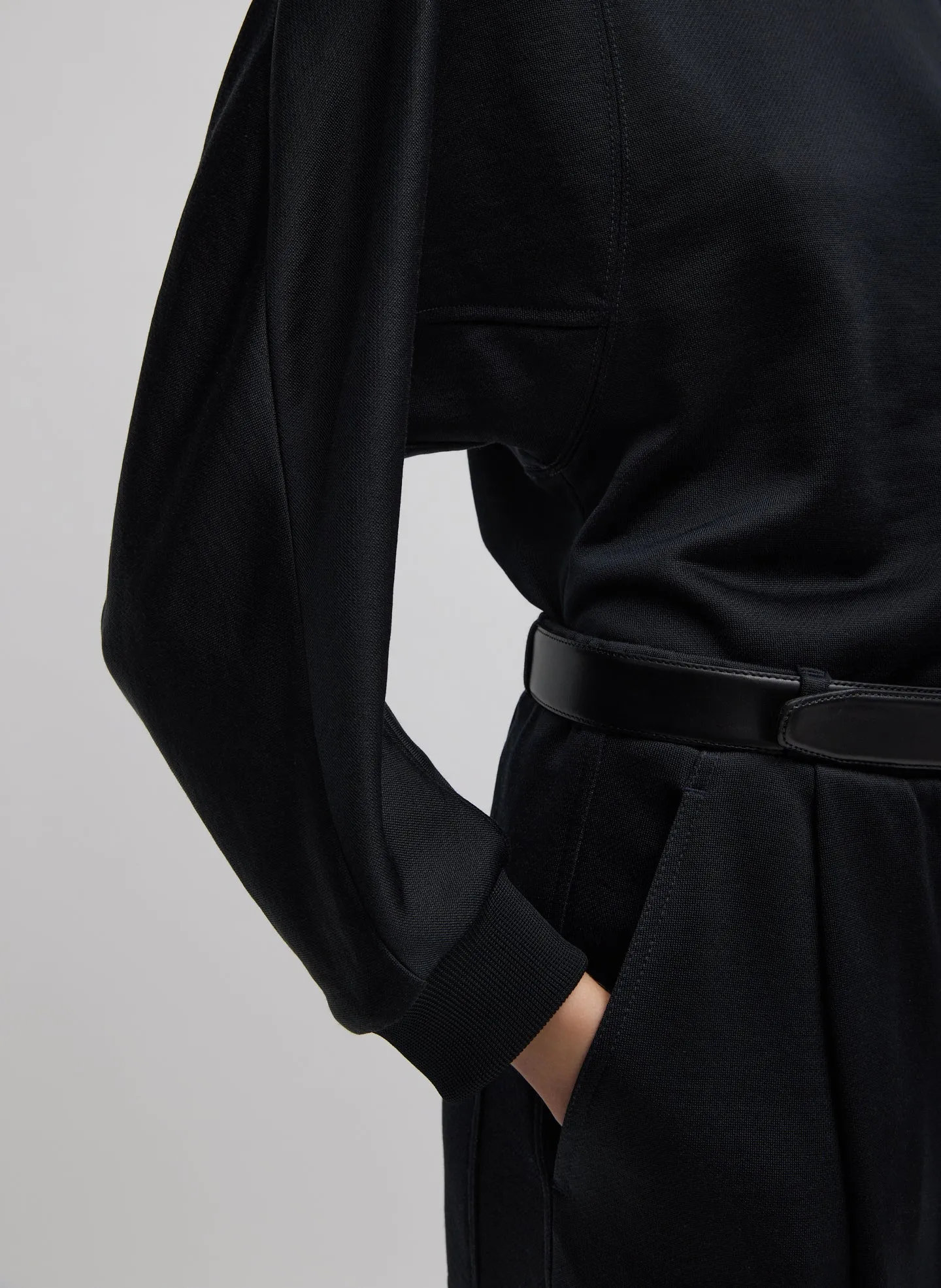 Silk Terry Sculpted Sleeve Slim Sweatshirt sold by Tibi product image thumbnail 5