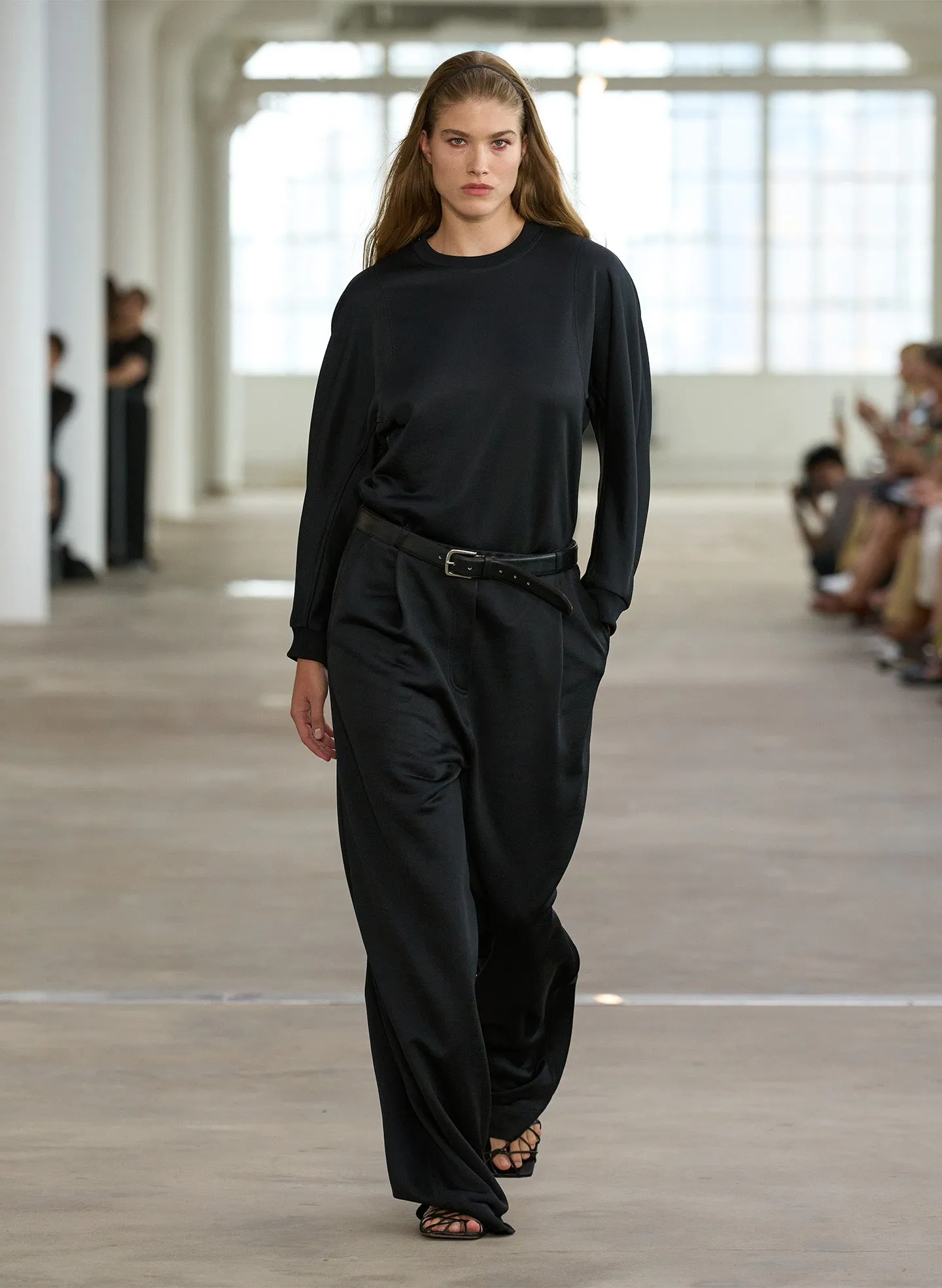 Silk Terry Sculpted Sleeve Slim Sweatshirt sold by Tibi product image thumbnail 2