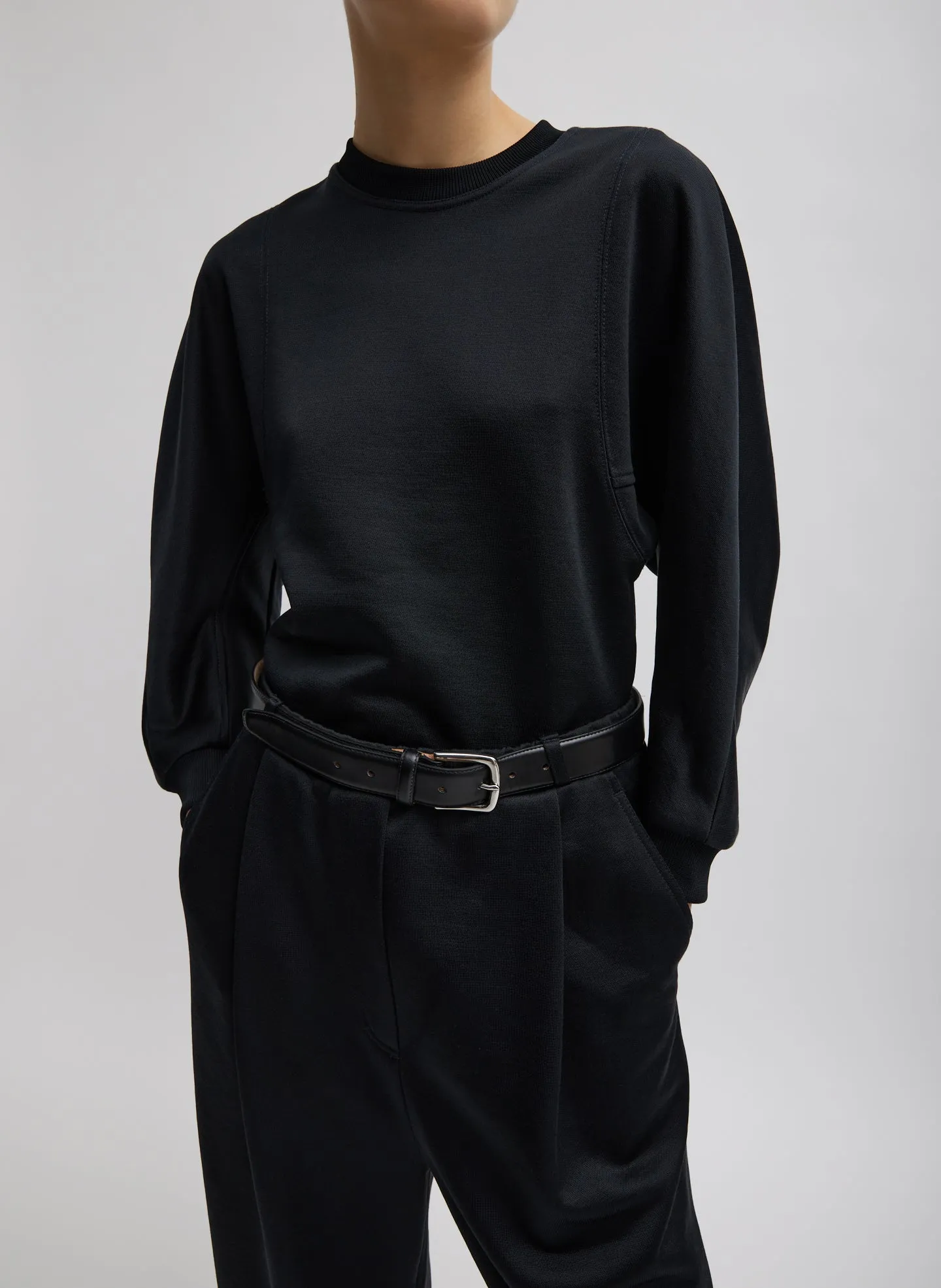 Silk Terry Sculpted Sleeve Slim Sweatshirt sold by Tibi