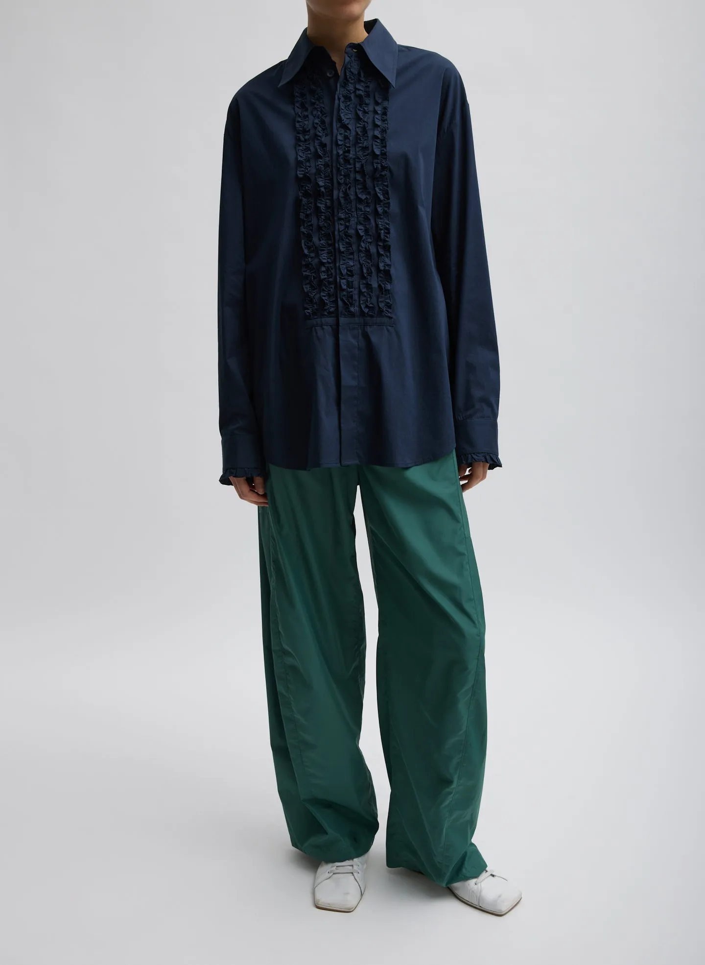 Light Weight Cotton Nylon Easy Tuxedo Shirt sold by Tibi product image thumbnail 5