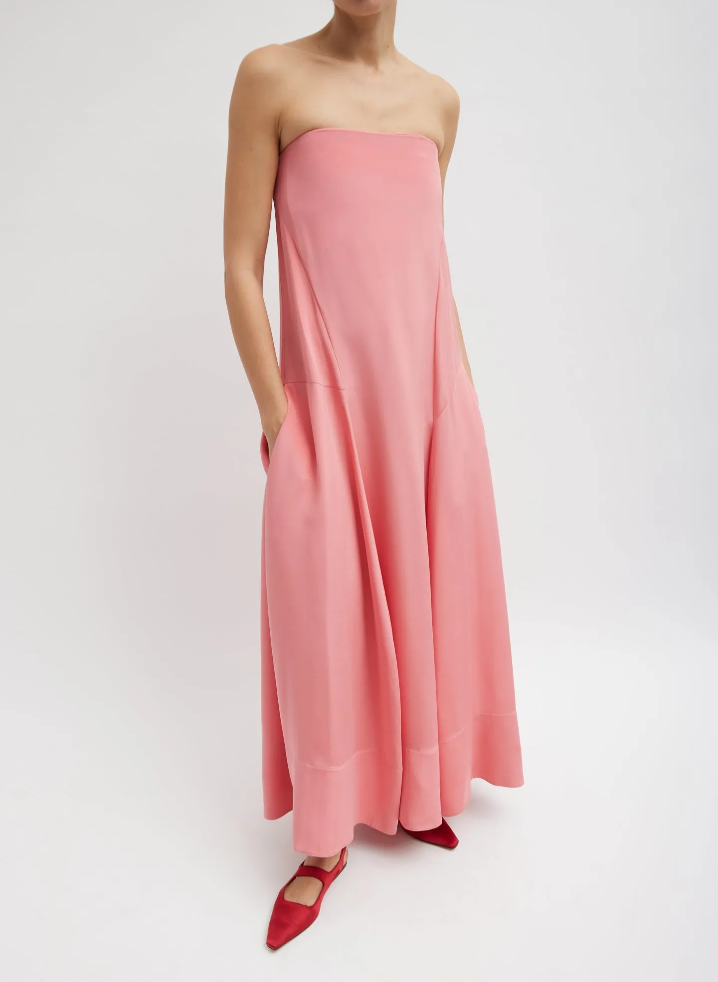 4-Ply Silk Strapless Sculpted Dress sold by Tibi product image thumbnail 4