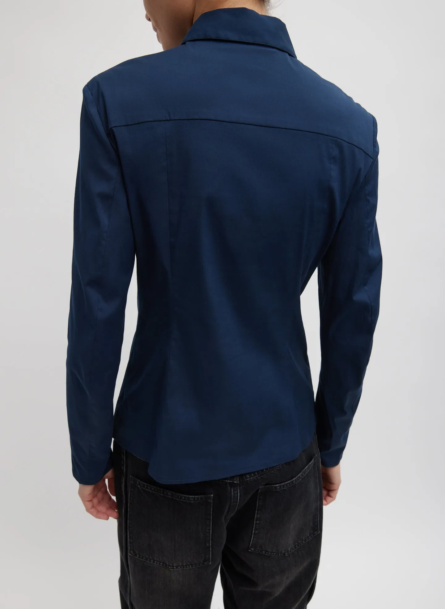 Stretch Cotton Nylon Circular Sleeve Shirt sold by Tibi product image thumbnail 5