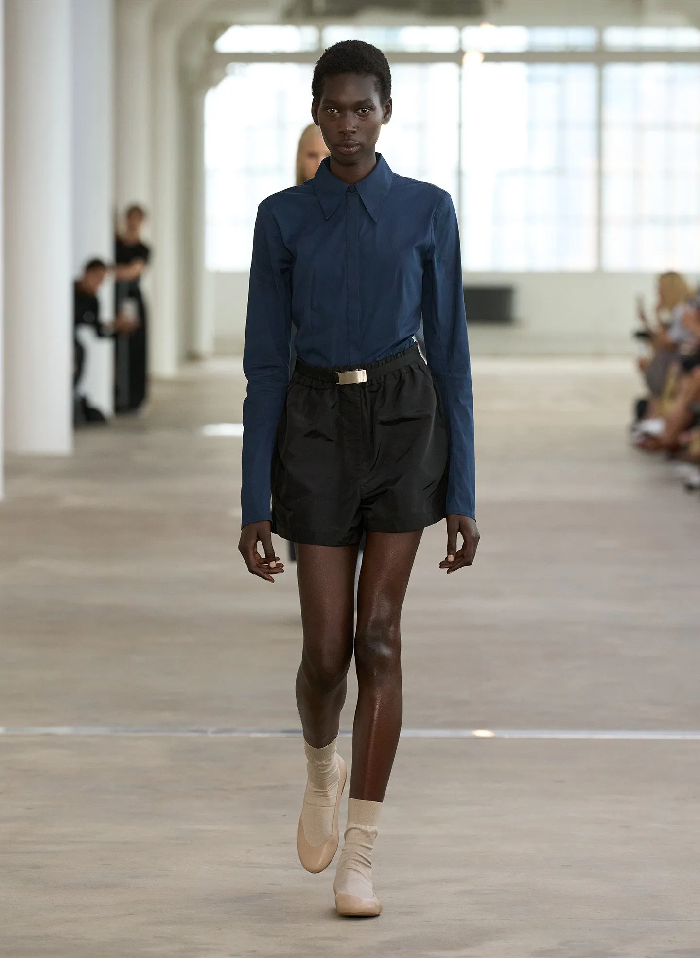 Stretch Cotton Nylon Circular Sleeve Shirt sold by Tibi product image thumbnail 2