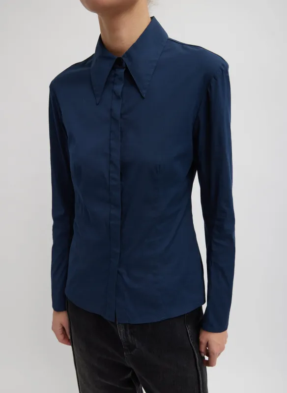 Stretch Cotton Nylon Circular Sleeve Shirt sold by Tibi