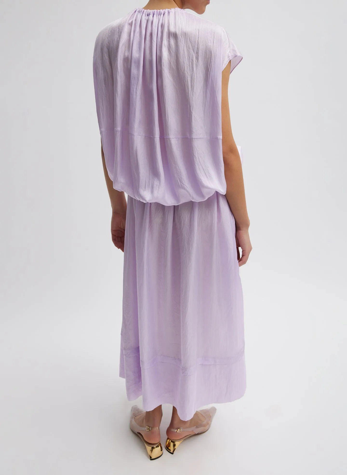 Spring Acetate Shirred Circular Dress sold by Tibi product image thumbnail 5
