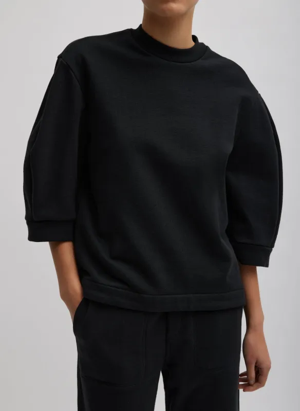 Sculpted Short Sleeve Sweatshirt made by Tibi