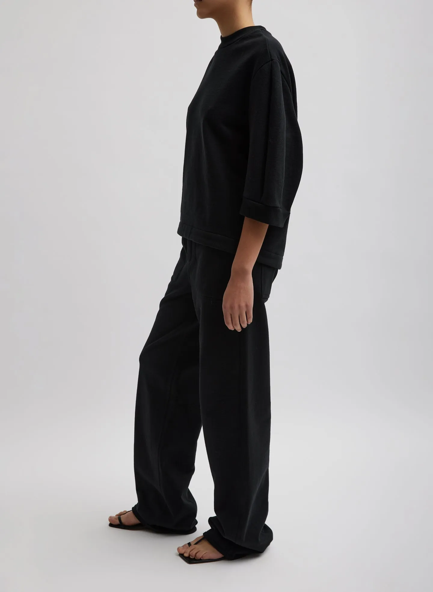 Sculpted Short Sleeve Sweatshirt sold by Tibi product image thumbnail 5