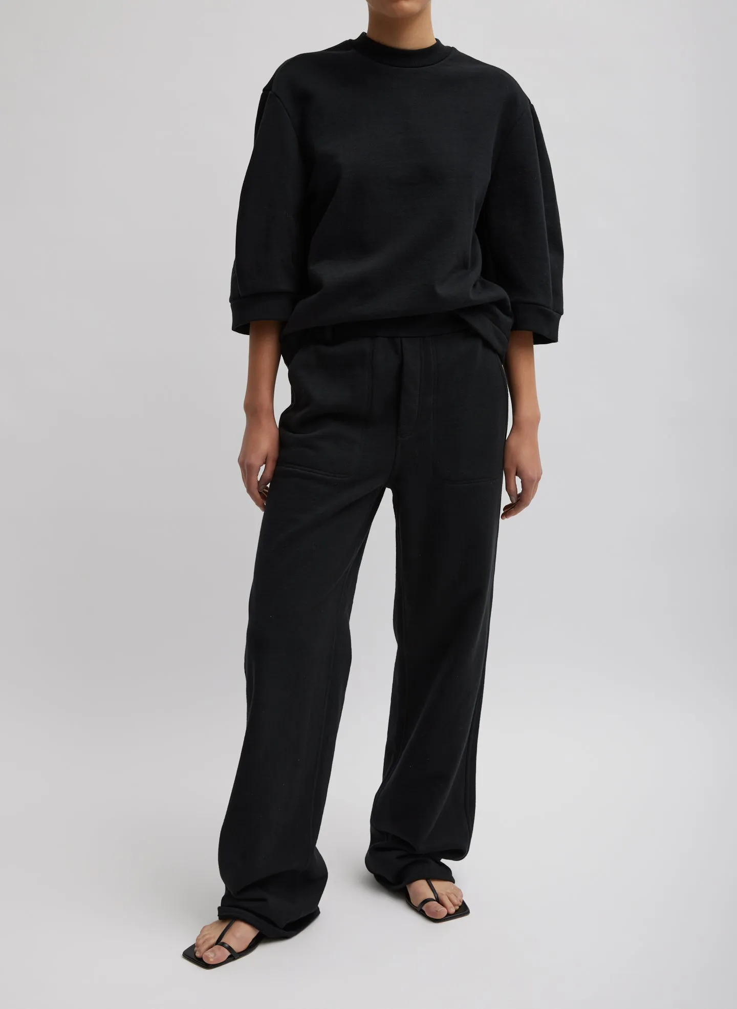 Sculpted Short Sleeve Sweatshirt sold by Tibi product image thumbnail 4