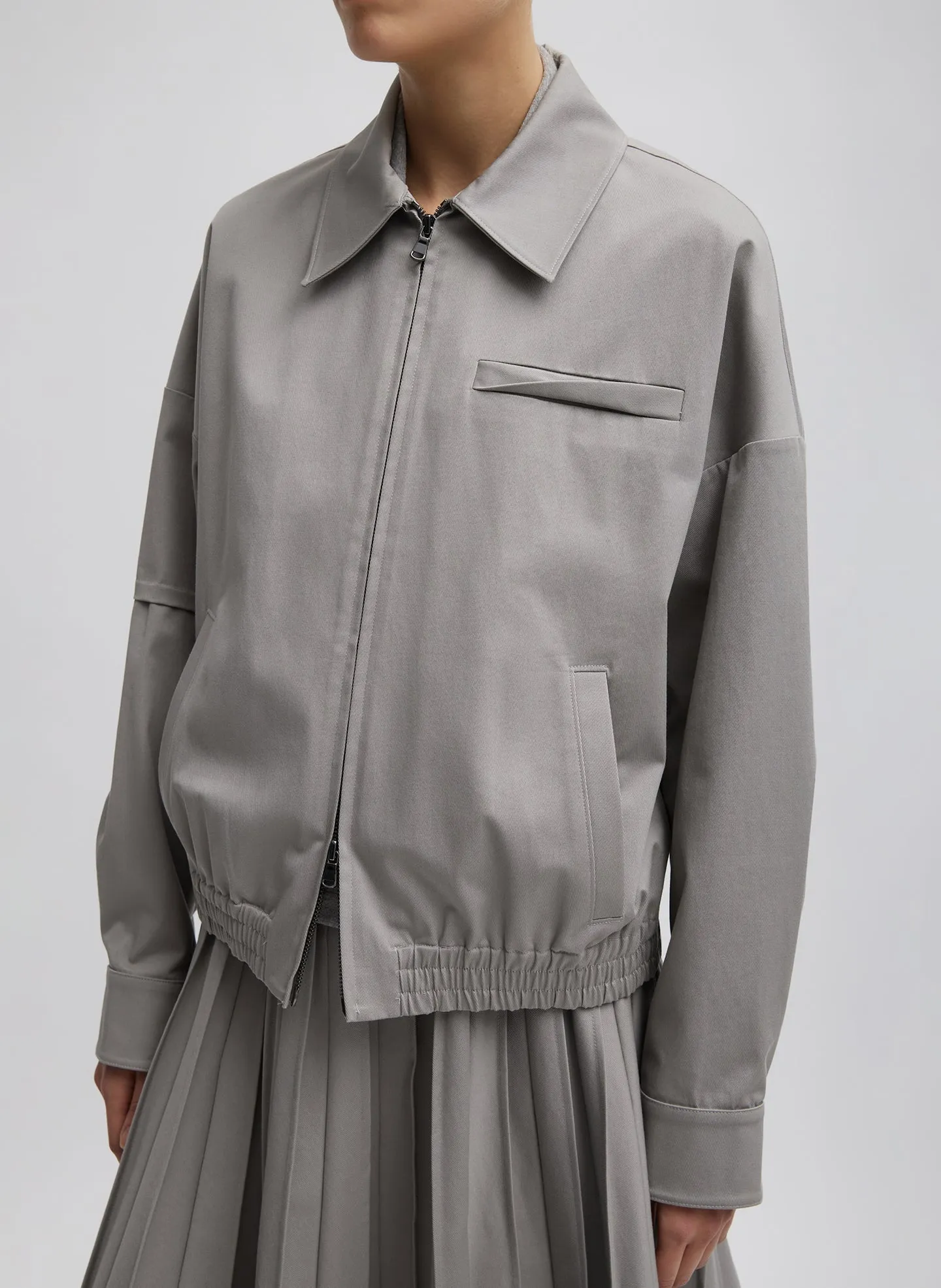Oliver Cotton Stretch Tricotine Bomber sold by Tibi