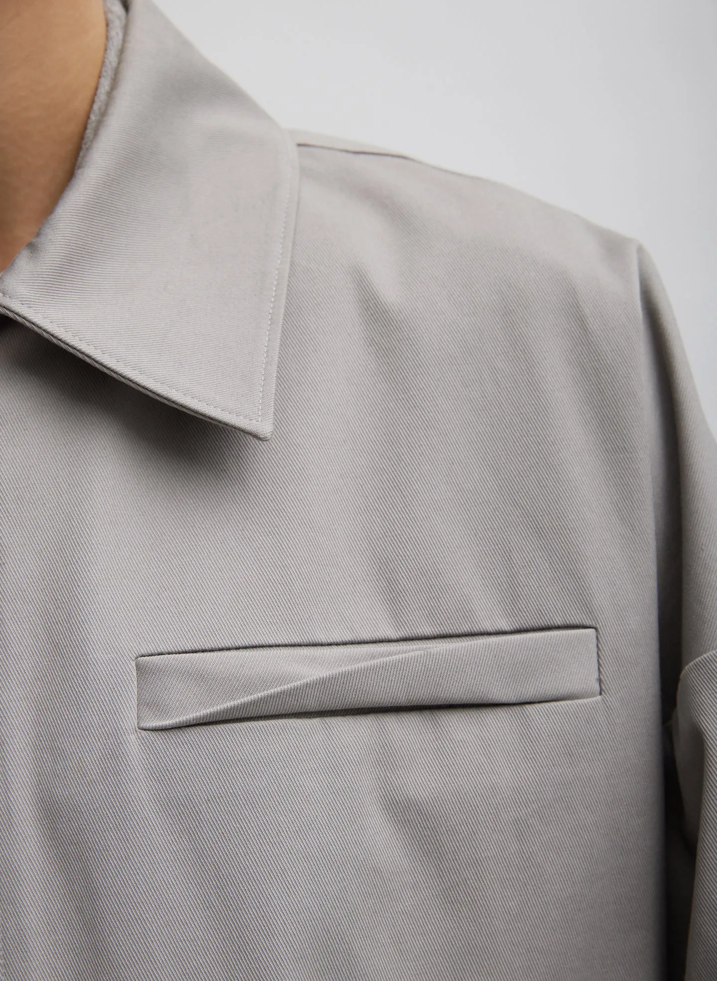 Oliver Cotton Stretch Tricotine Bomber sold by Tibi product image thumbnail 4