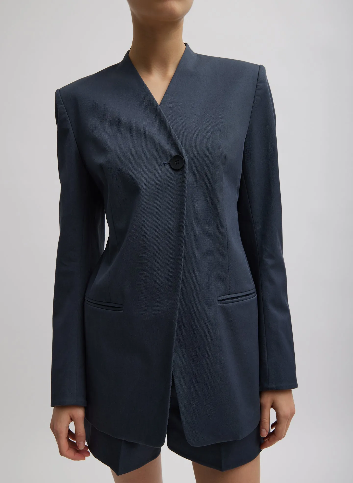 Oliver Cotton Stretch Tricotine Sculpted Blazer sold by Tibi