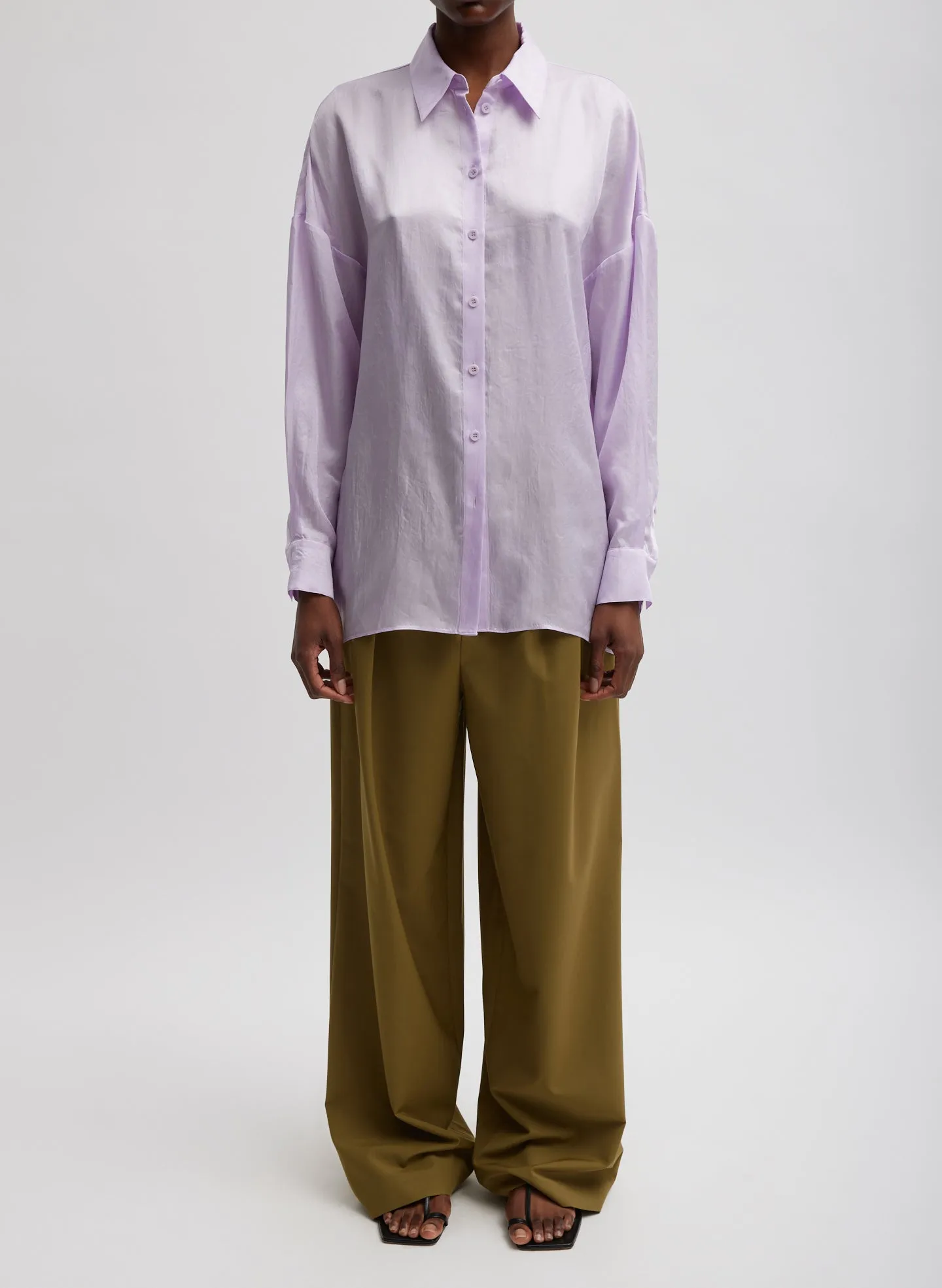 Spring Acetate Shirt With Cocoon Back sold by Tibi product image thumbnail 4