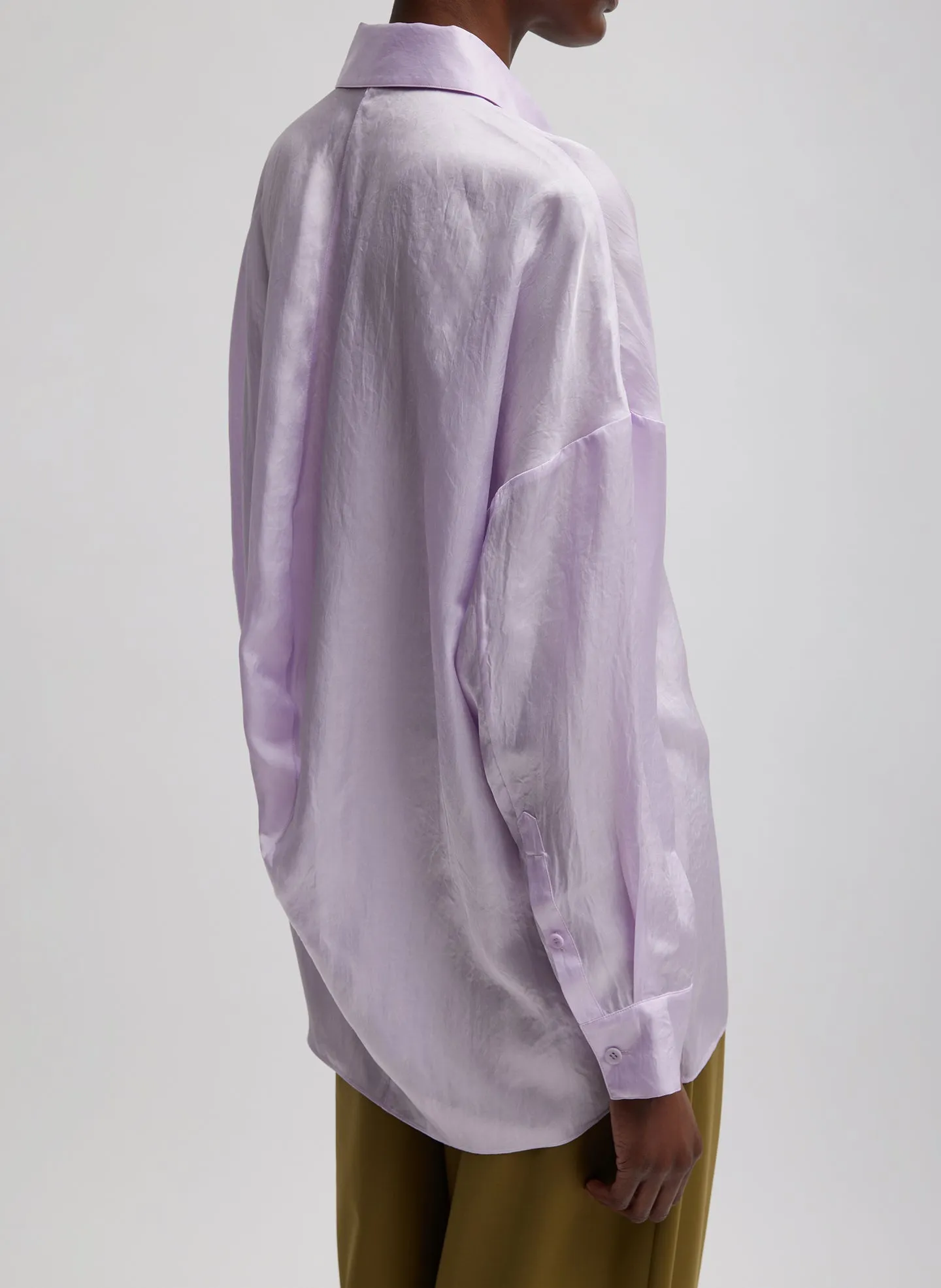 Spring Acetate Shirt With Cocoon Back sold by Tibi product image thumbnail 3