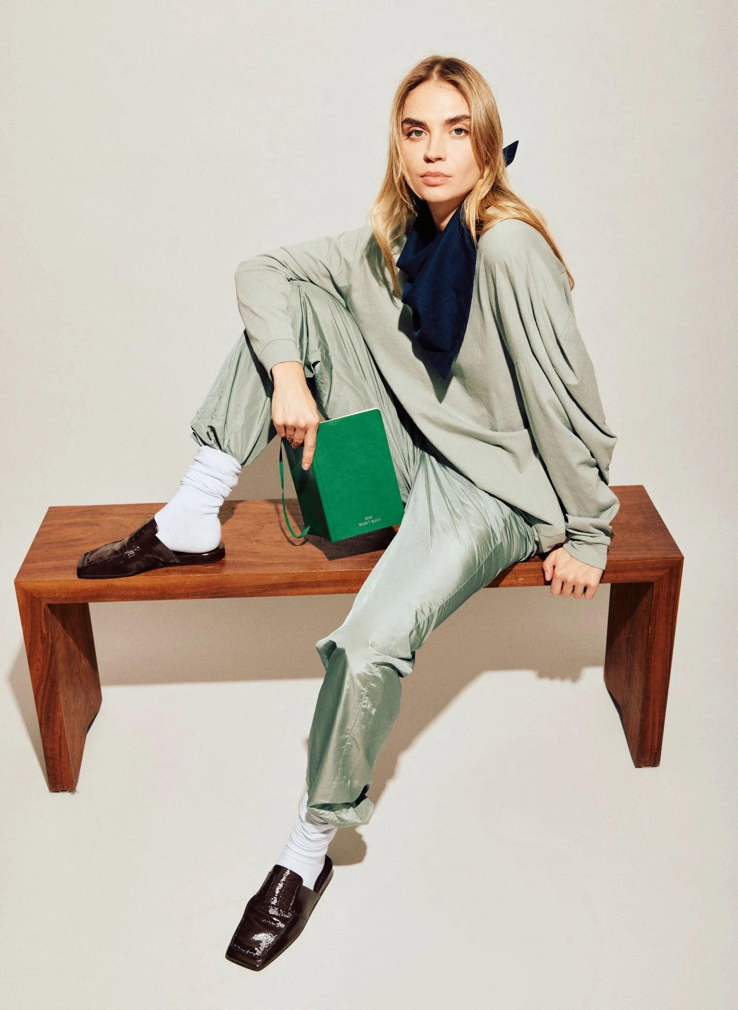 Silk Nylon Straight Leg Trouser sold by Tibi product image thumbnail 2