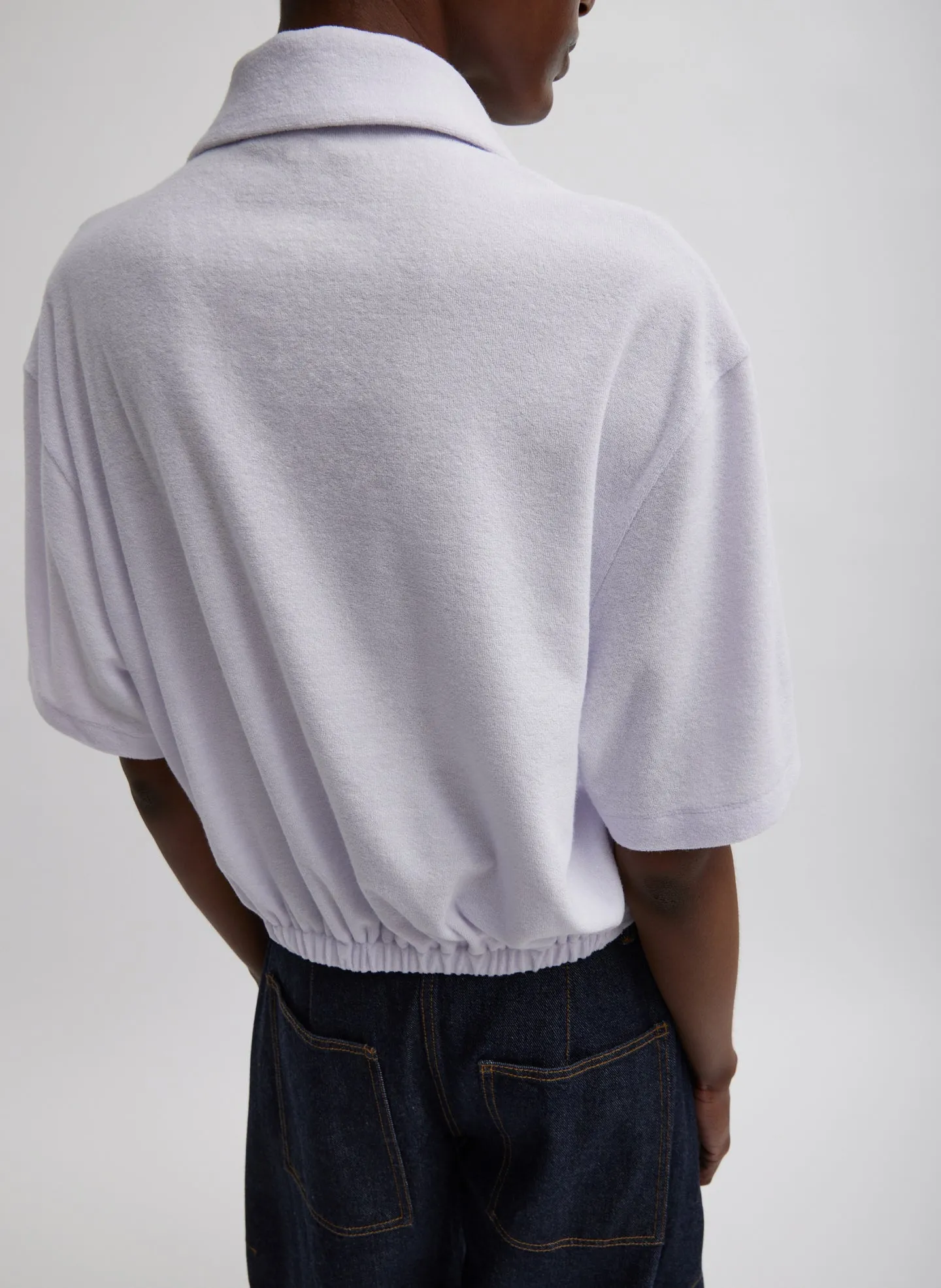 Dry Loop Terry Easy Polo Shirt sold by Tibi product image thumbnail 4