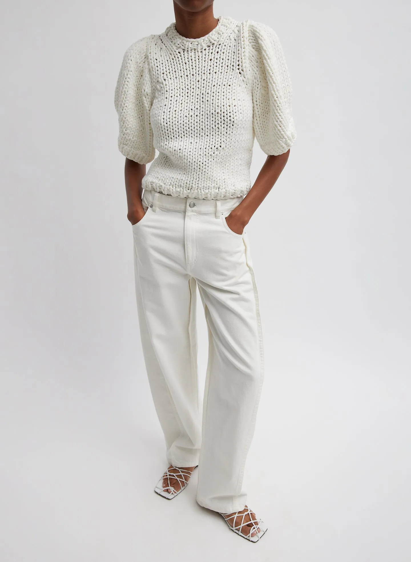 Deluxe Tube Yarn Sweater Mini Puff Pullover sold by Tibi product image thumbnail 4