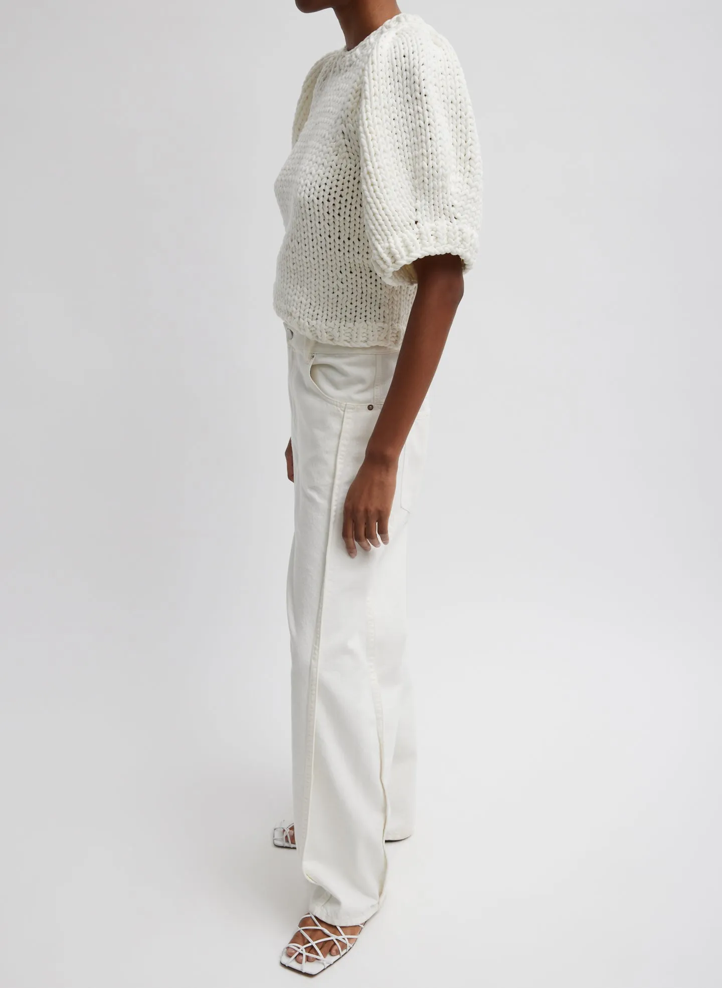 Deluxe Tube Yarn Sweater Mini Puff Pullover sold by Tibi product image thumbnail 5
