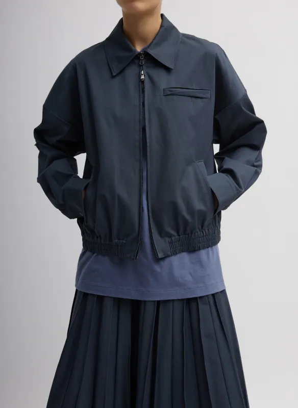 Oliver Cotton Stretch Tricotine Bomber made by Tibi