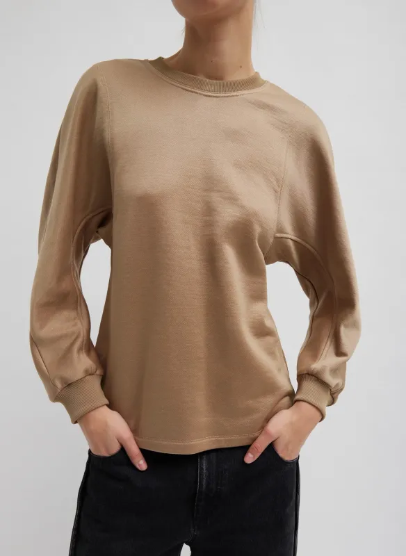 Silk Terry Sculpted Sleeve Slim Sweatshirt made by Tibi