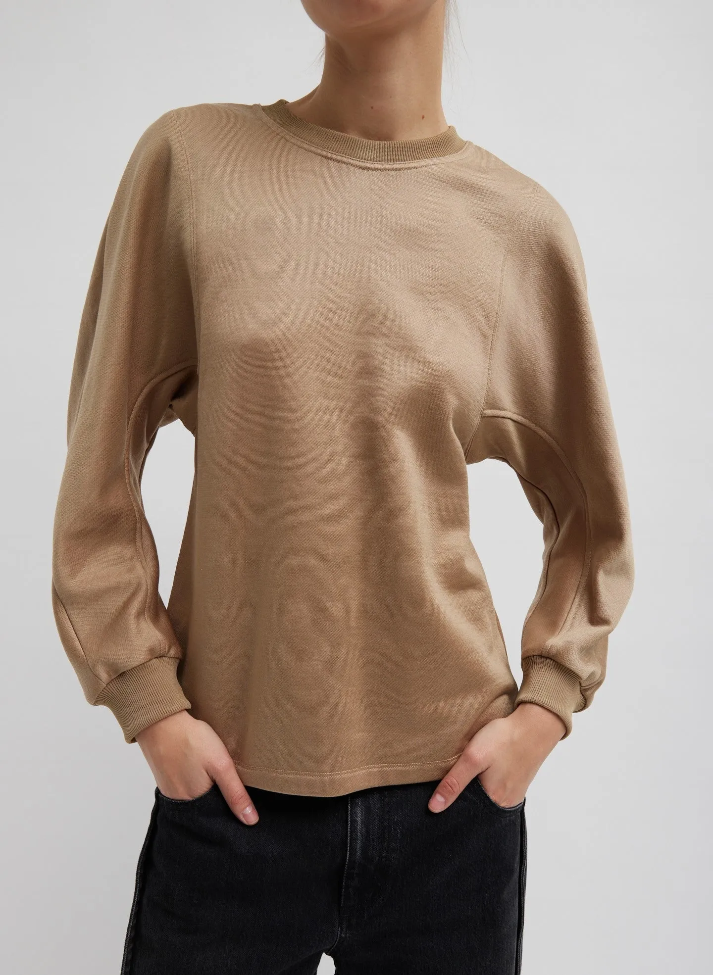 Silk Terry Sculpted Sleeve Slim Sweatshirt sold by Tibi