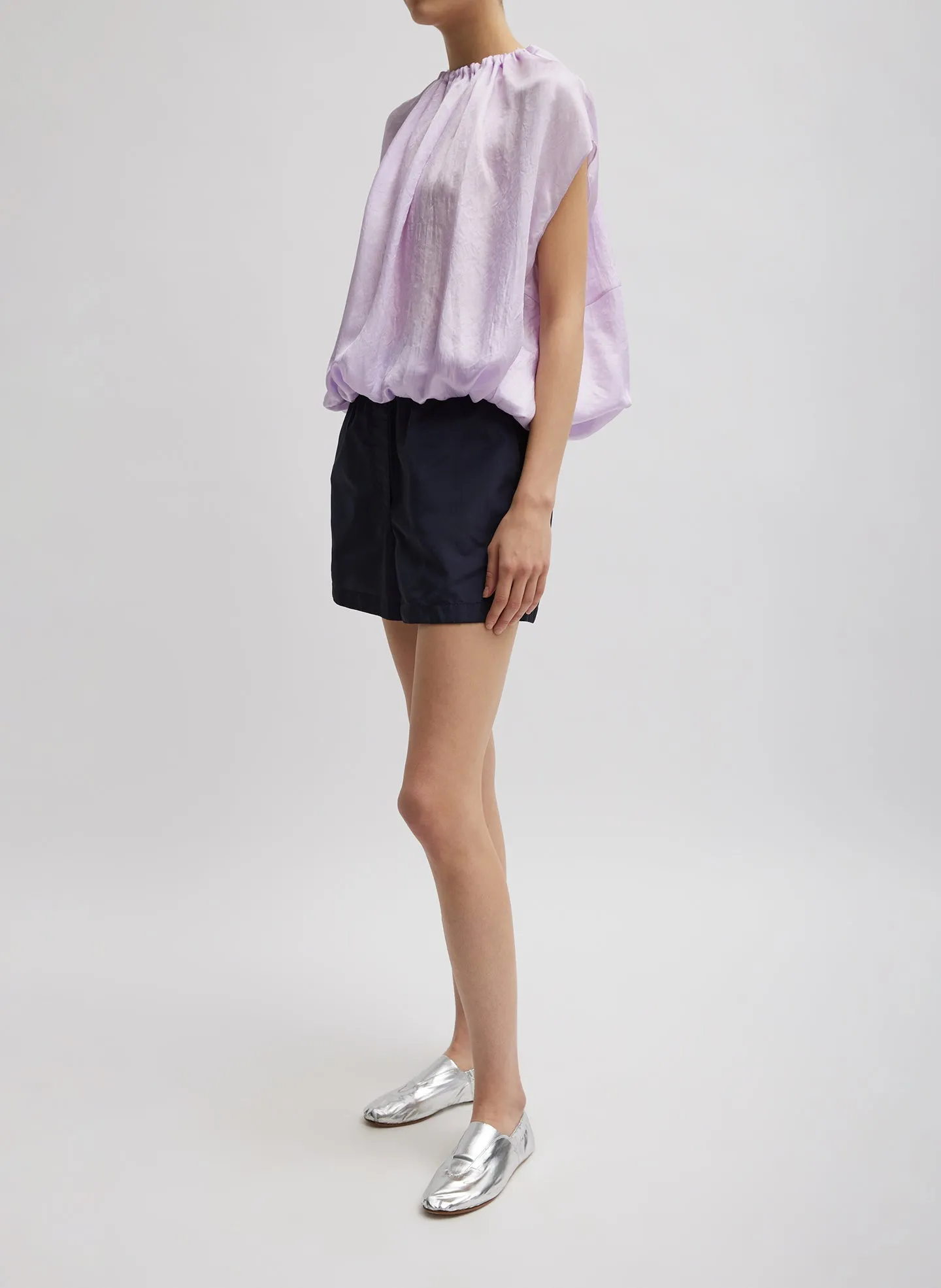 Spring Acetate Shirred Neck Circular Top sold by Tibi product image thumbnail 3