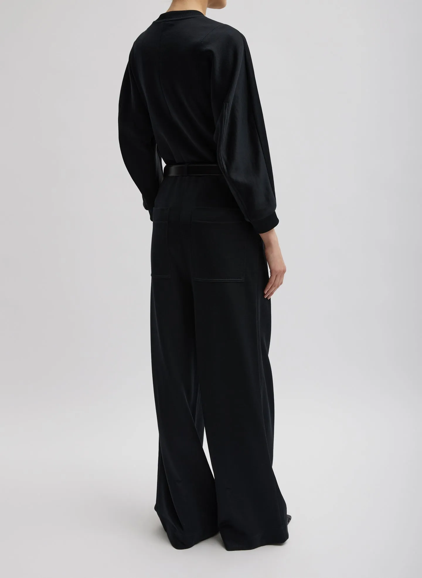 Silk Terry Pleated Pull On Pant sold by Tibi product image thumbnail 5