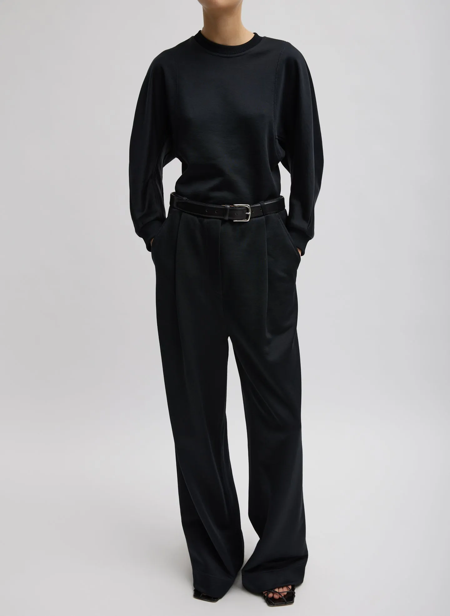 Silk Terry Pleated Pull On Pant sold by Tibi