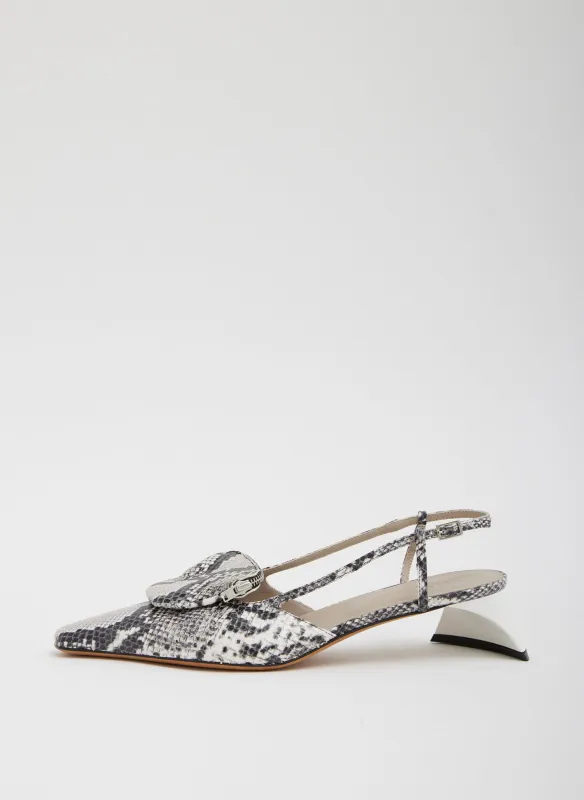 Victor Embossed Snake Slingback made by Tibi