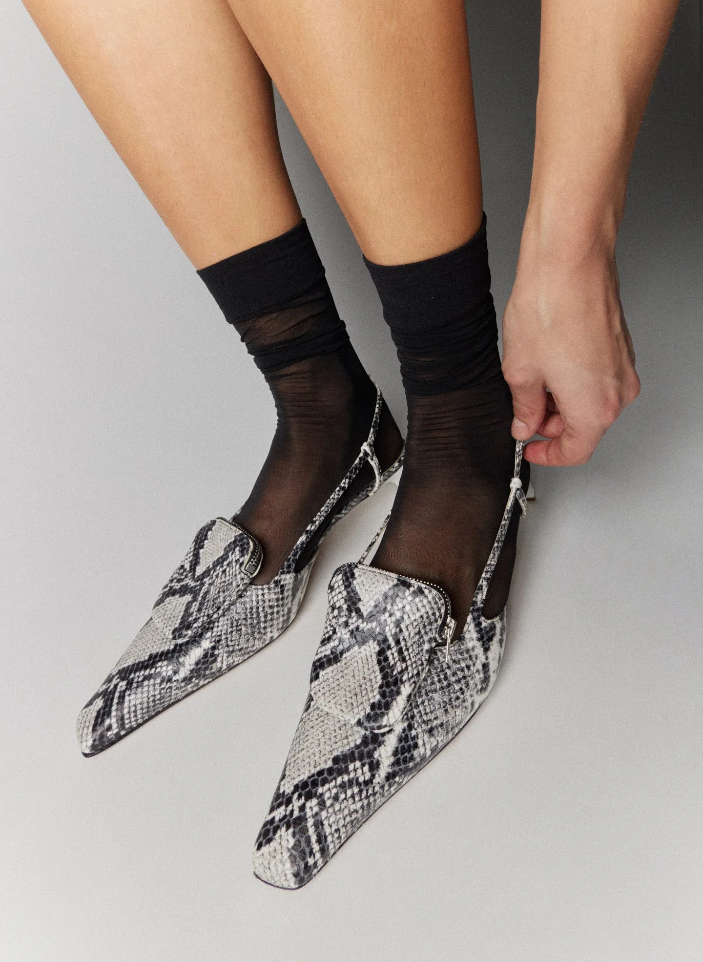 Victor Embossed Snake Slingback sold by Tibi product image thumbnail 3