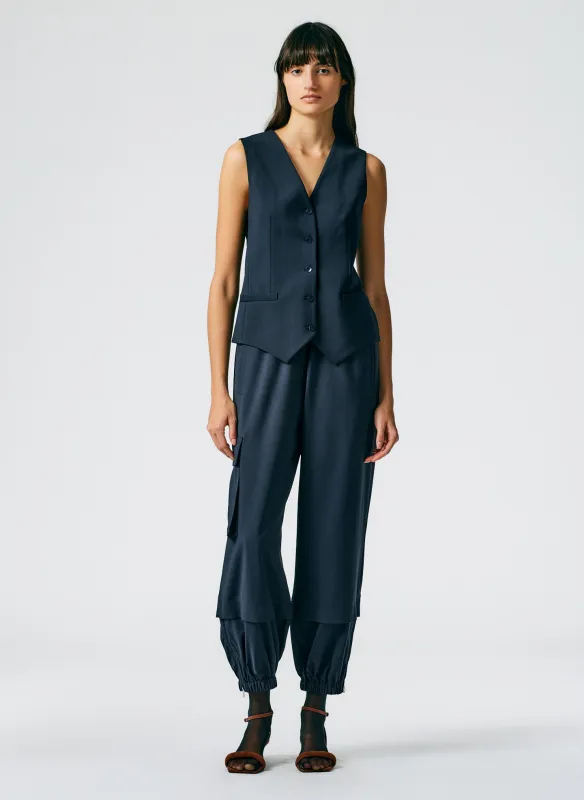 Tropical Wool Pull On Wilt Jogger - Regular sold by Tibi