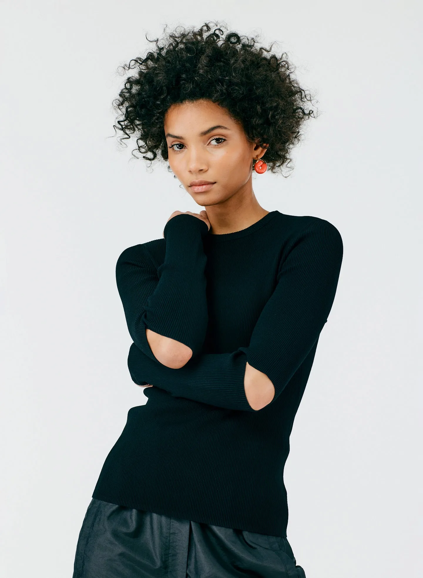 Giselle Slash Cutout Crewneck Pullover sold by Tibi