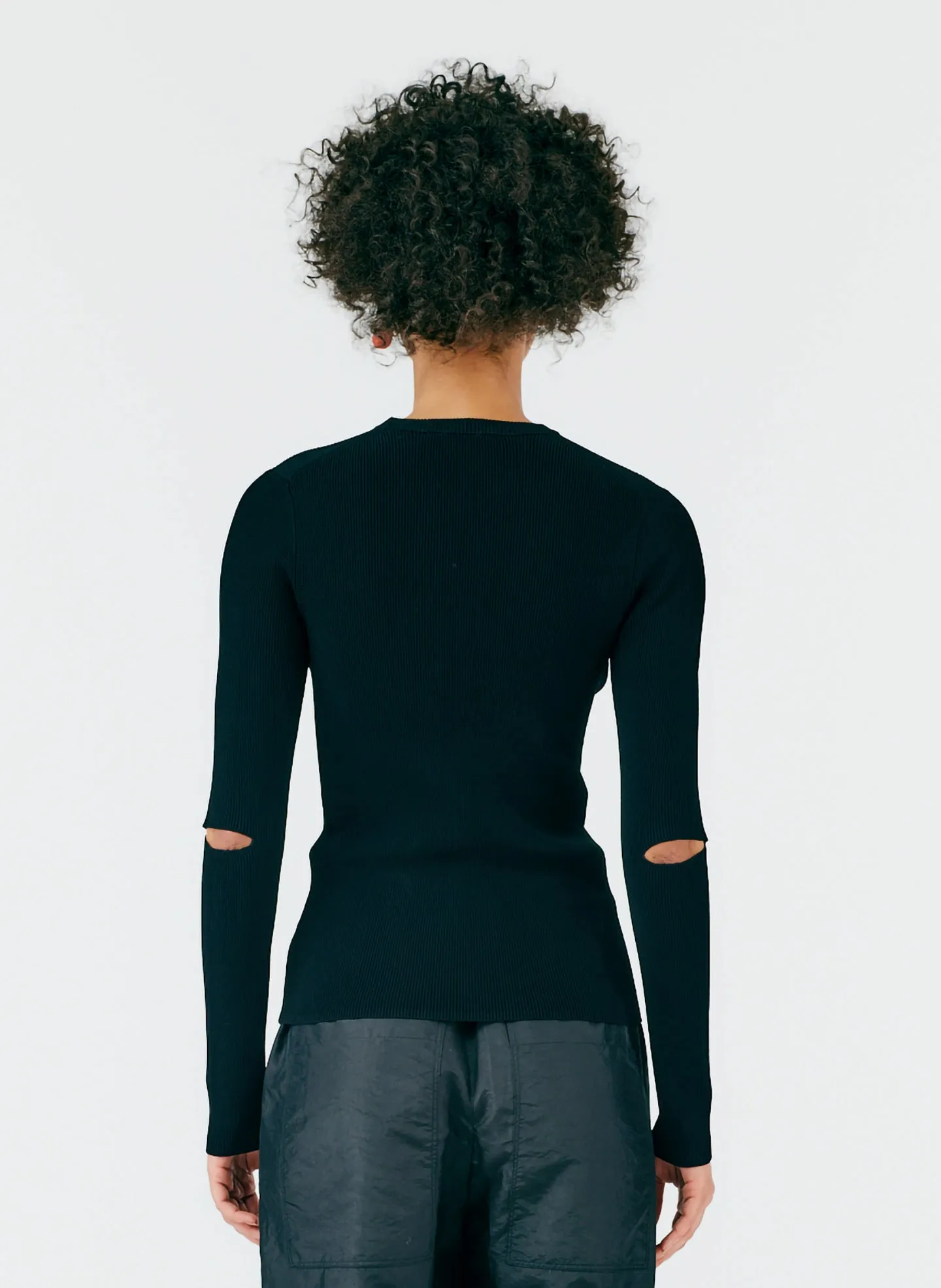 Giselle Slash Cutout Crewneck Pullover sold by Tibi product image thumbnail 3