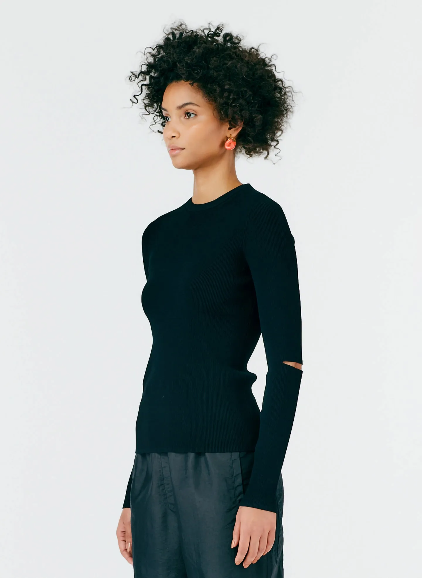 Giselle Slash Cutout Crewneck Pullover sold by Tibi product image thumbnail 2