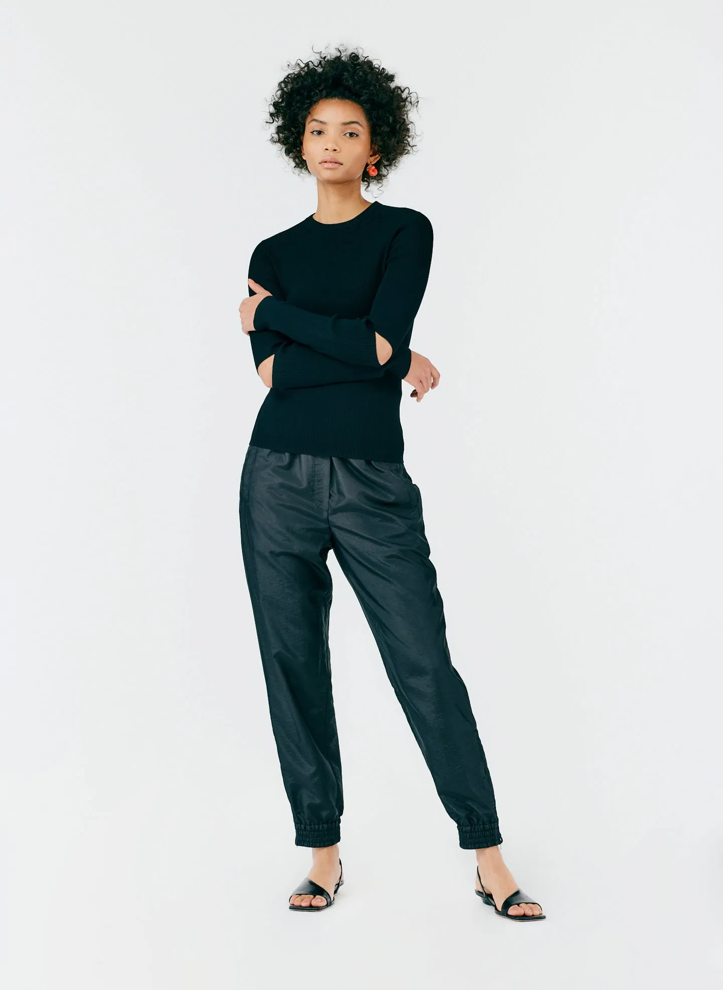 Giselle Slash Cutout Crewneck Pullover sold by Tibi product image thumbnail 4