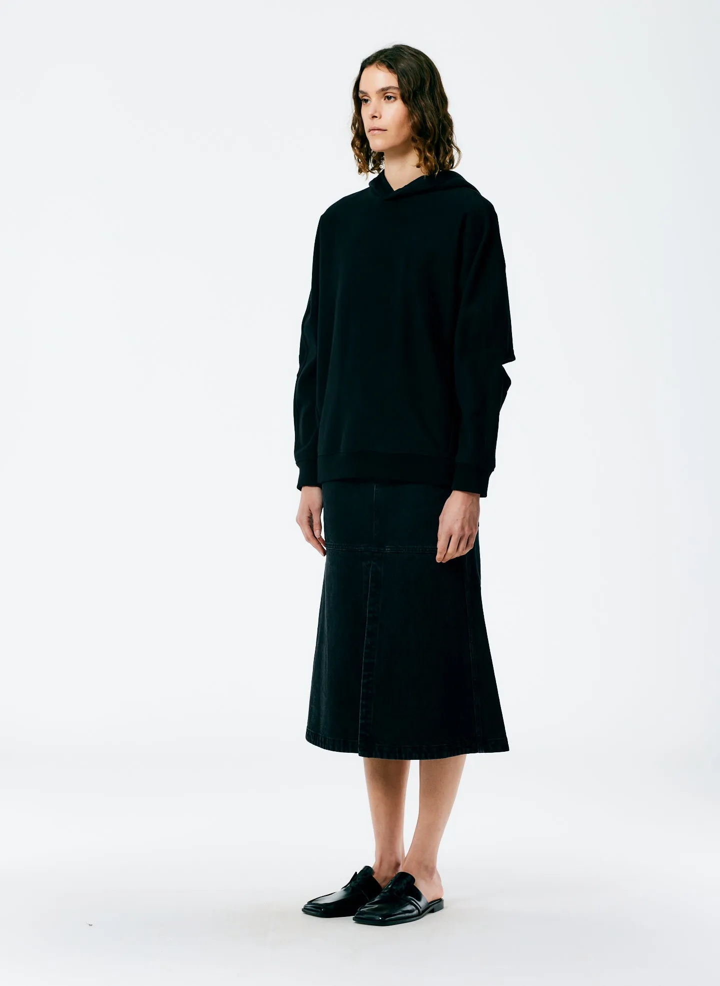 Hooded Cocoon Sweatshirt sold by Tibi product image thumbnail 5