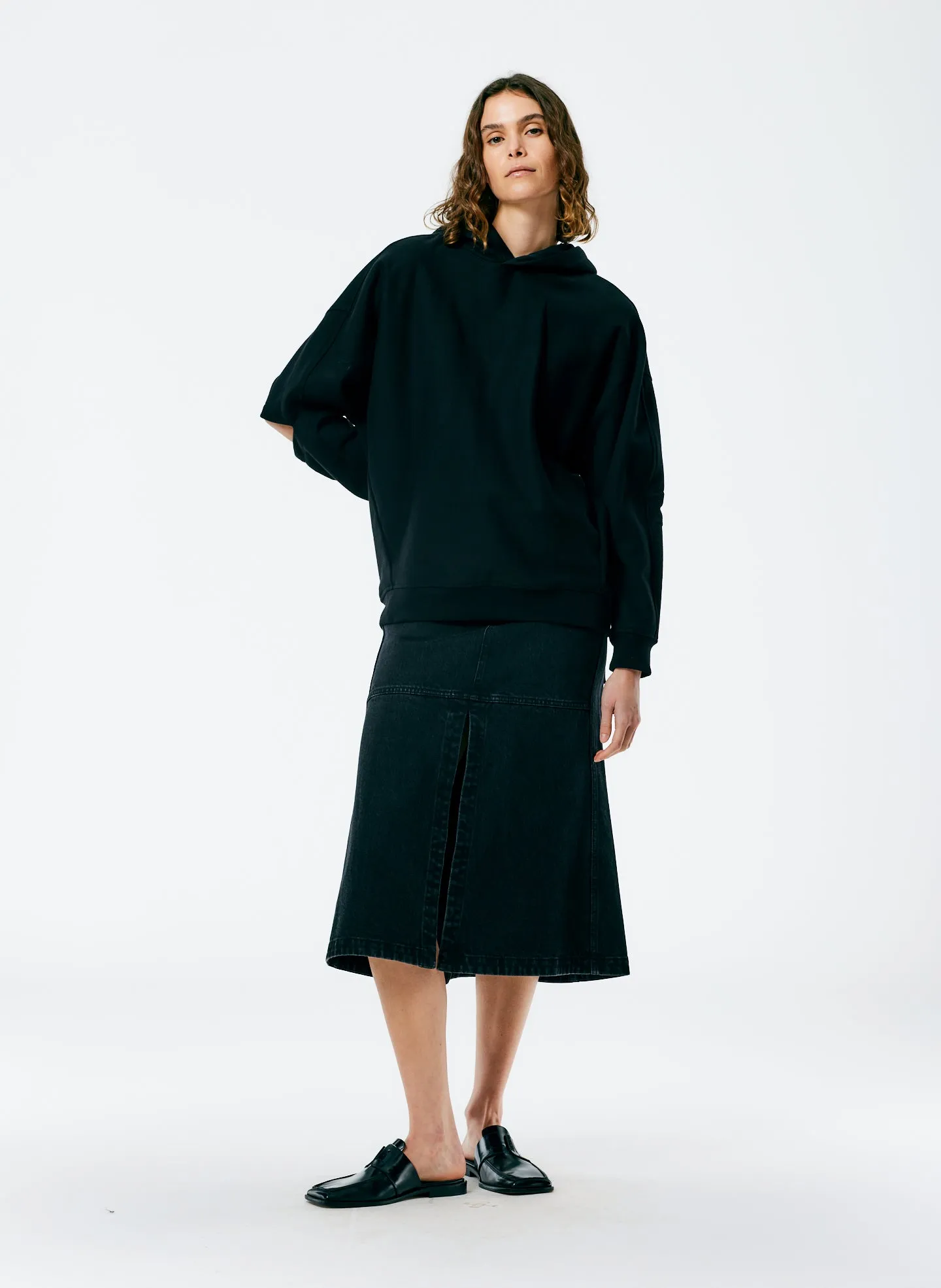 Hooded Cocoon Sweatshirt sold by Tibi product image thumbnail 4