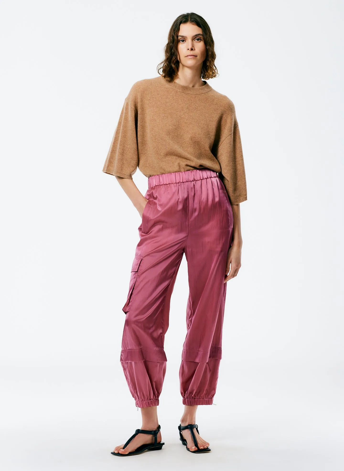 Shiny Nylon Wilt Pull On Jogger - Long sold by Tibi product image thumbnail 2