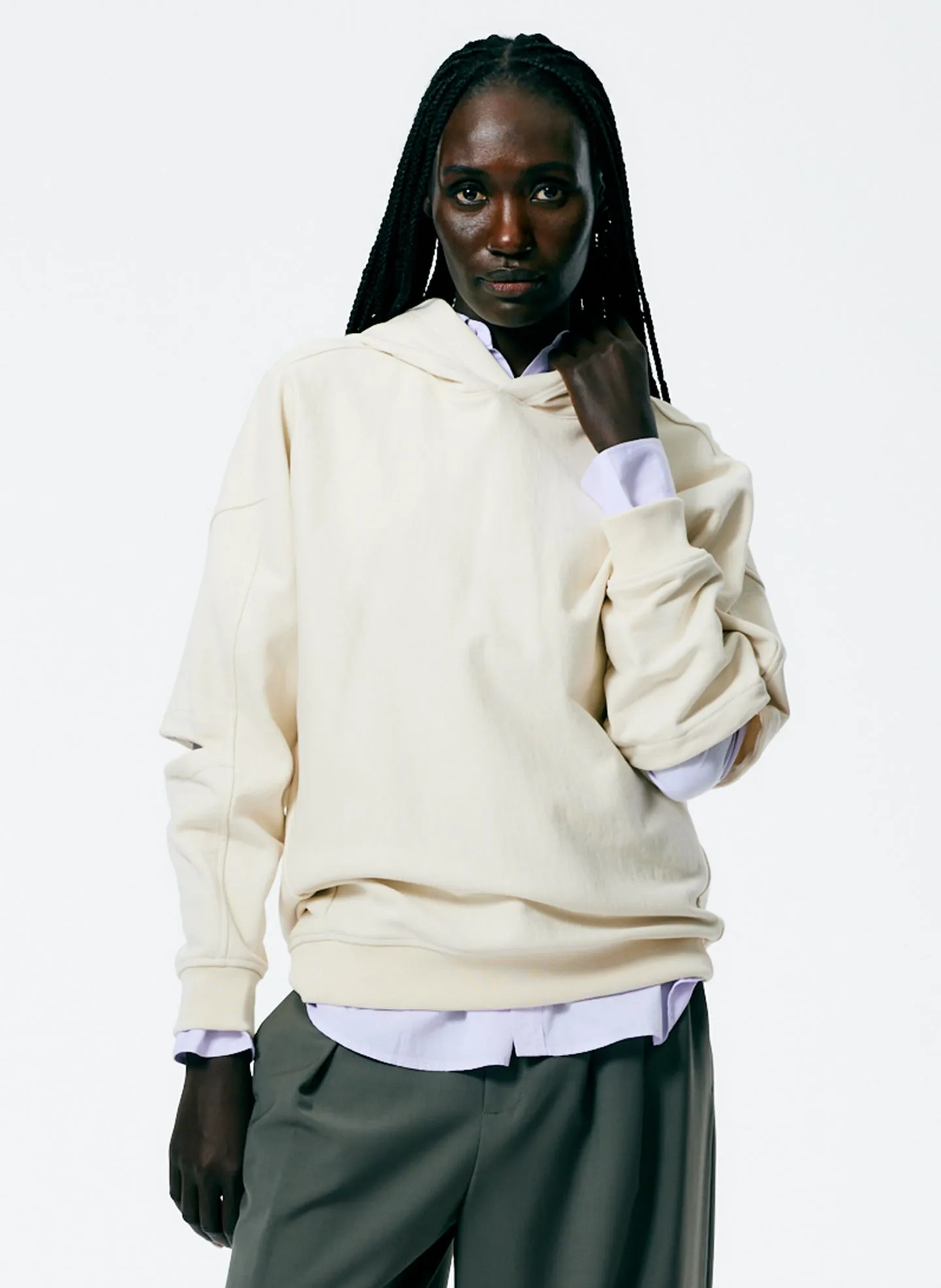 Hooded Cocoon Sweatshirt sold by Tibi