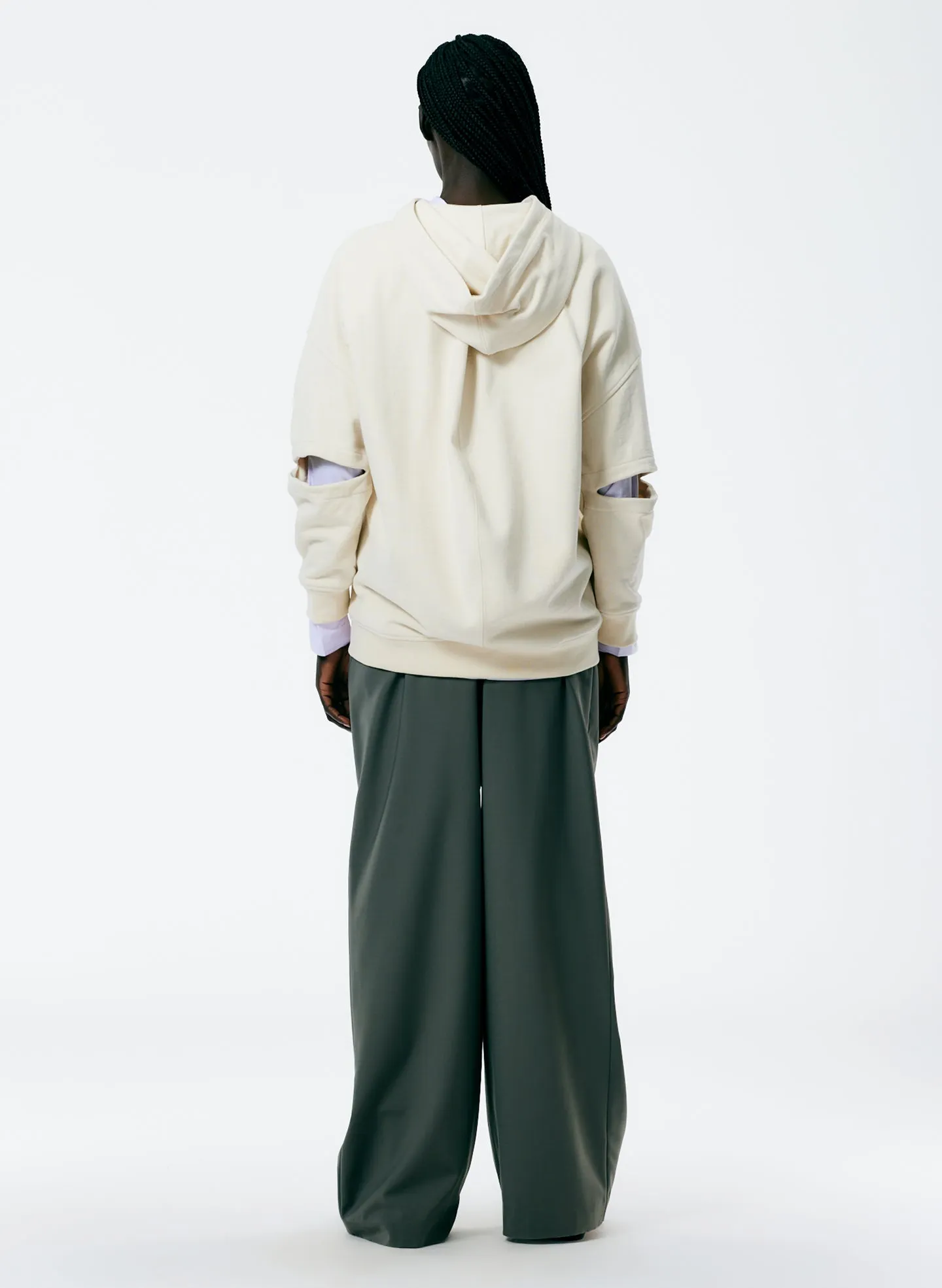 Hooded Cocoon Sweatshirt sold by Tibi product image thumbnail 5