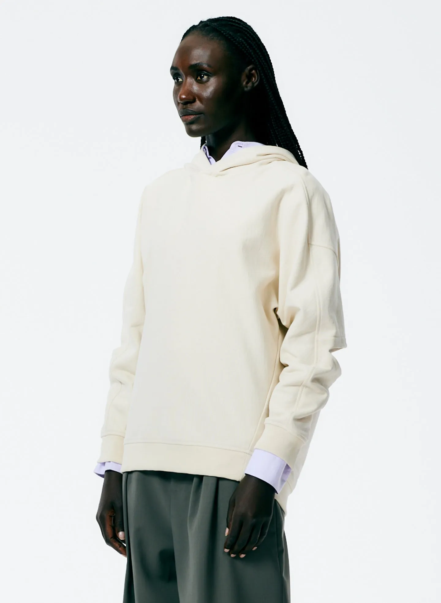 Hooded Cocoon Sweatshirt sold by Tibi product image thumbnail 3