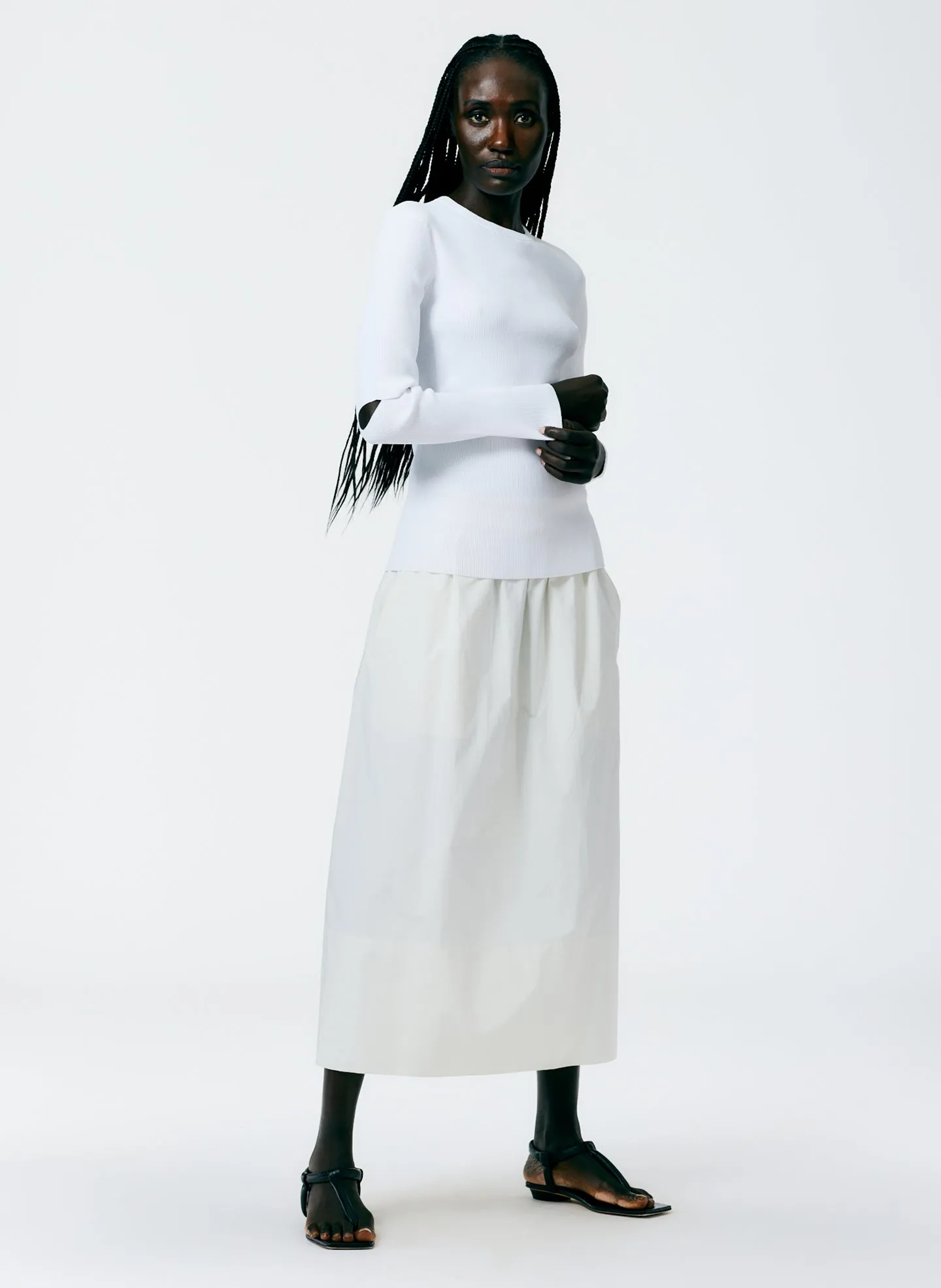 Giselle Slash Cutout Crewneck Pullover sold by Tibi product image thumbnail 3