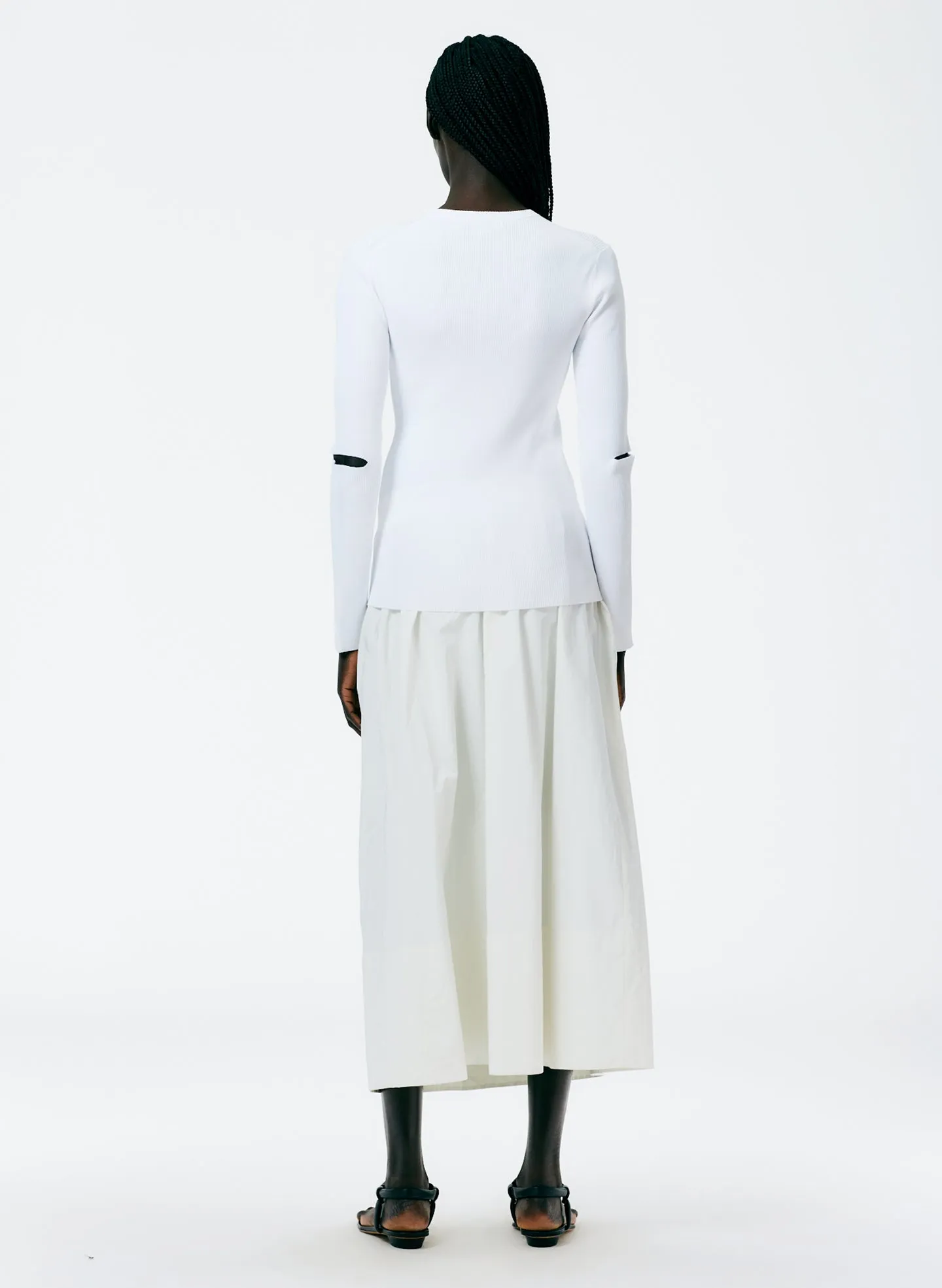 Giselle Slash Cutout Crewneck Pullover sold by Tibi product image thumbnail 4