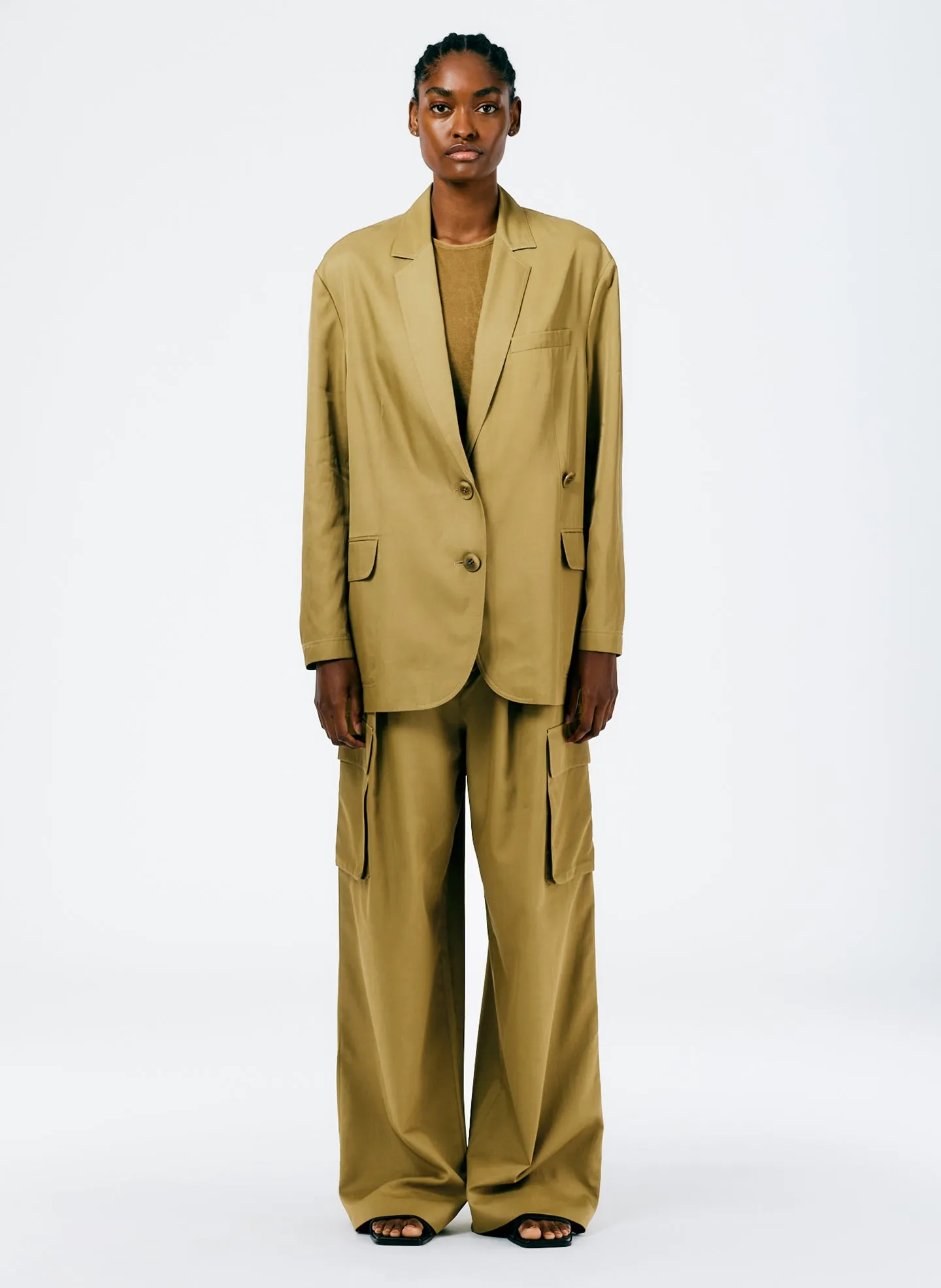 Drapey Suiting Liam Blazer sold by Tibi product image thumbnail 3