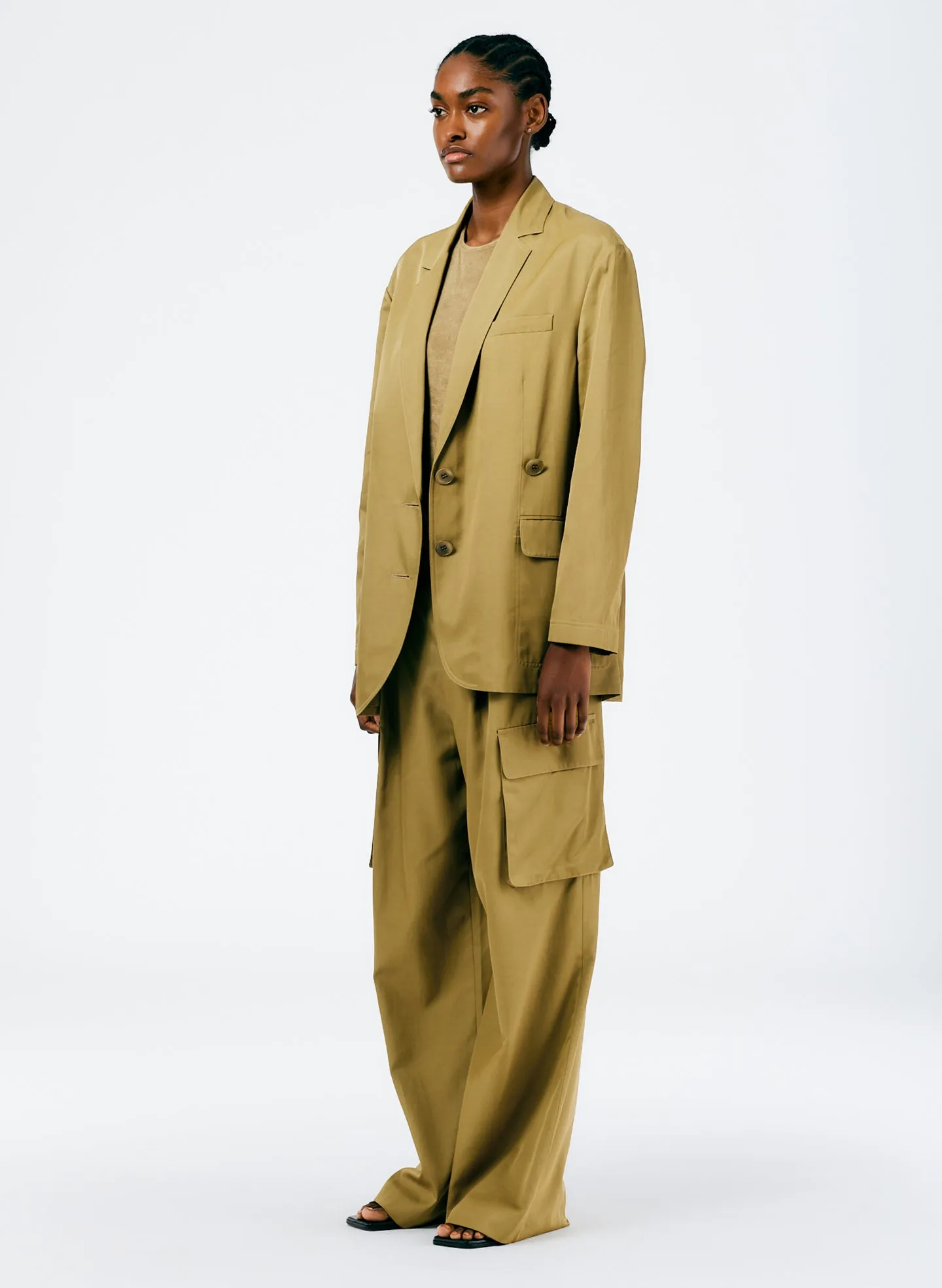 Drapey Suiting Liam Blazer sold by Tibi product image thumbnail 4