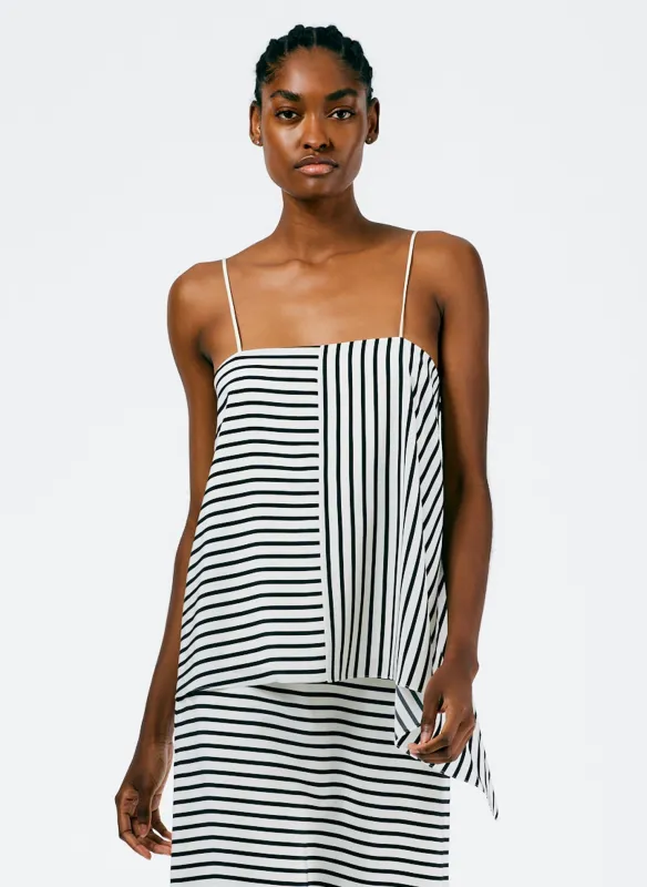 Identity Stripe Draped Cami sold by Tibi