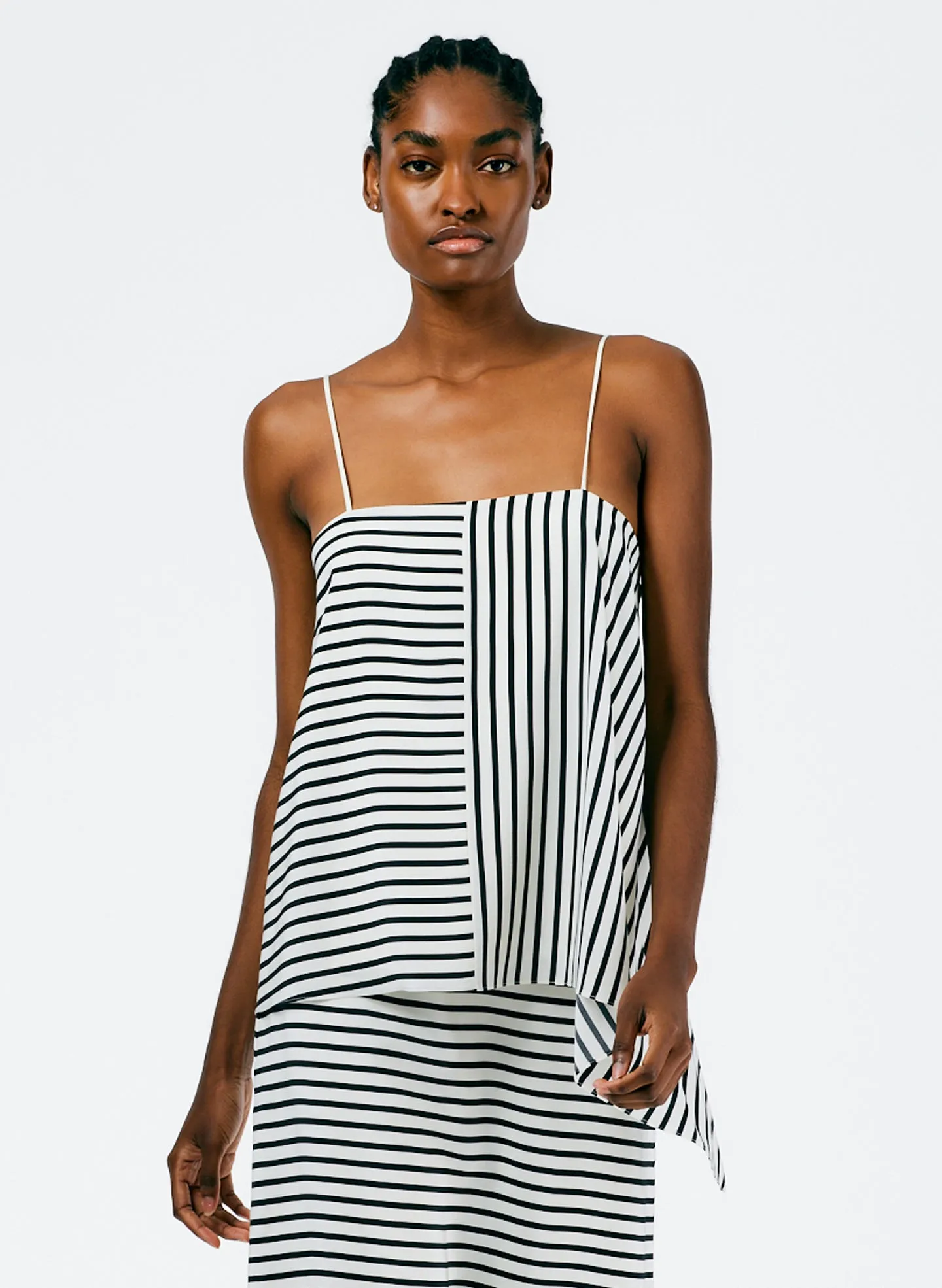 Identity Stripe Draped Cami sold by Tibi